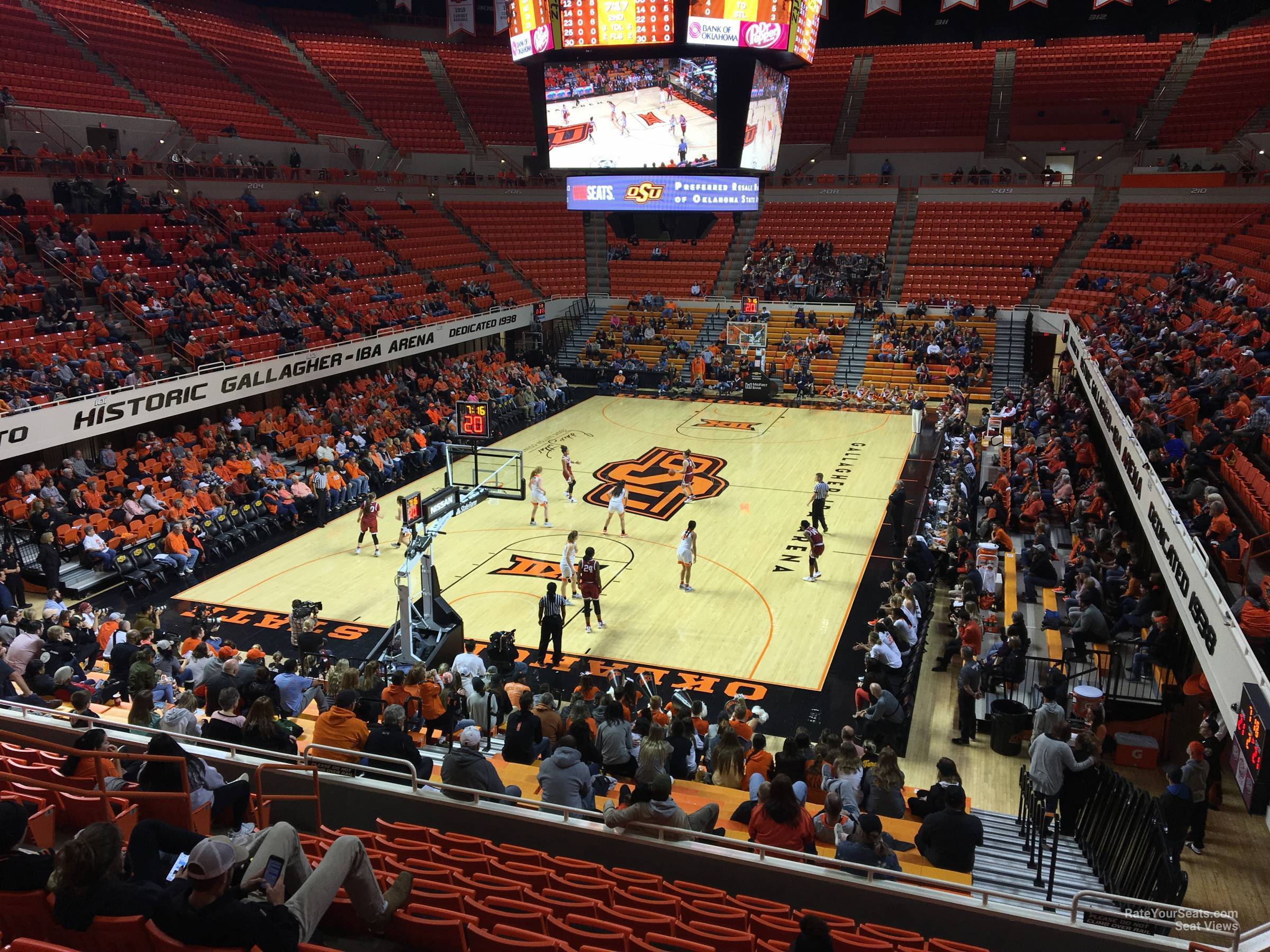 section 217, row 13 seat view  - gallagher-iba arena
