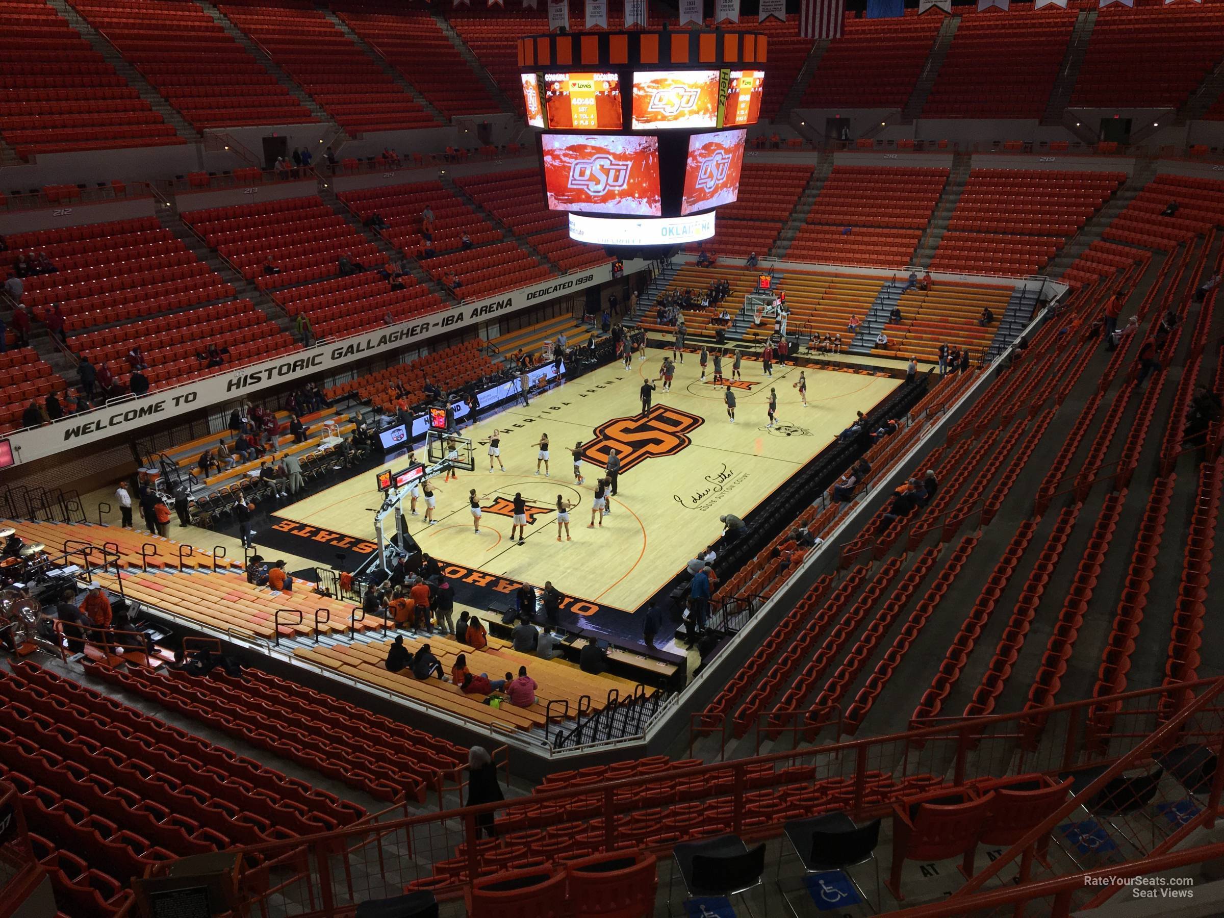 section 308, row 5 seat view  - gallagher-iba arena