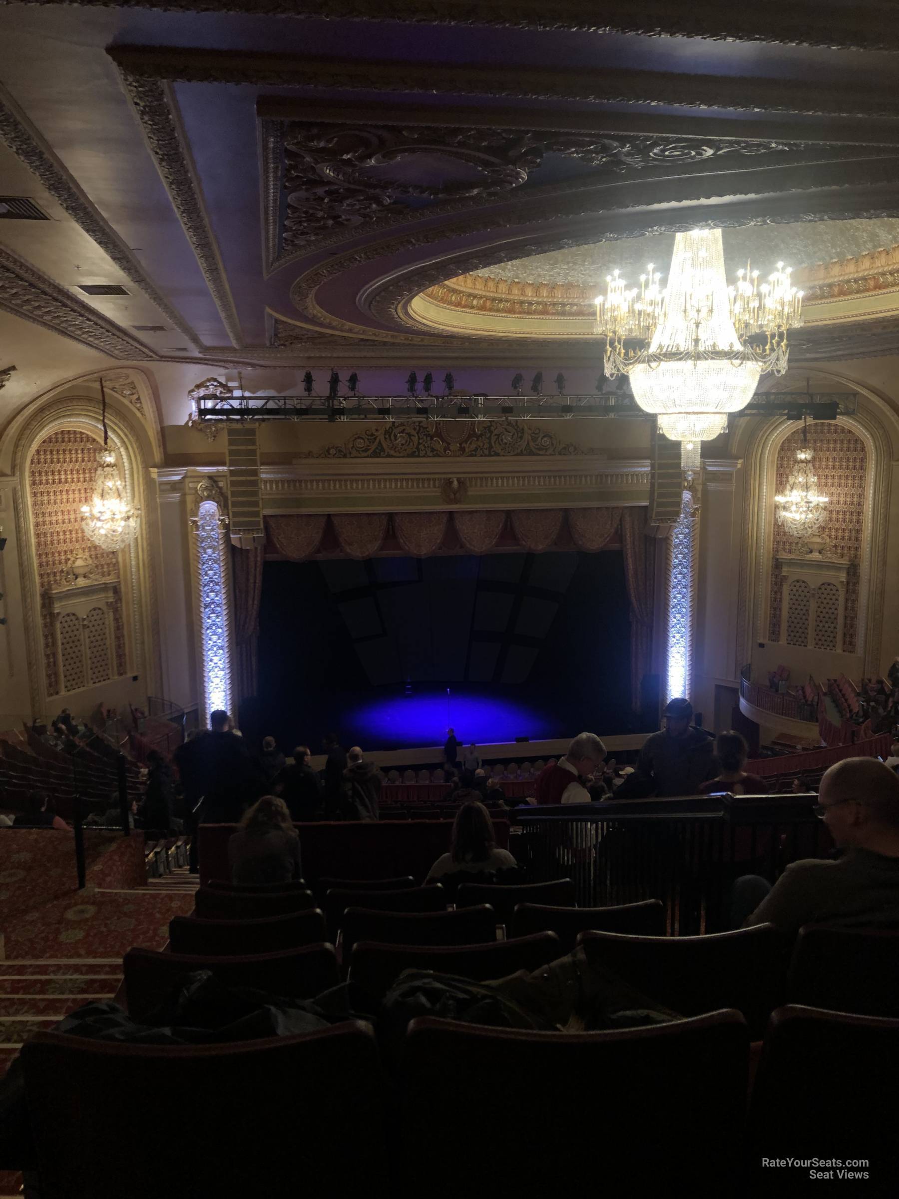 balcony center, row u seat view  - genesee theatre