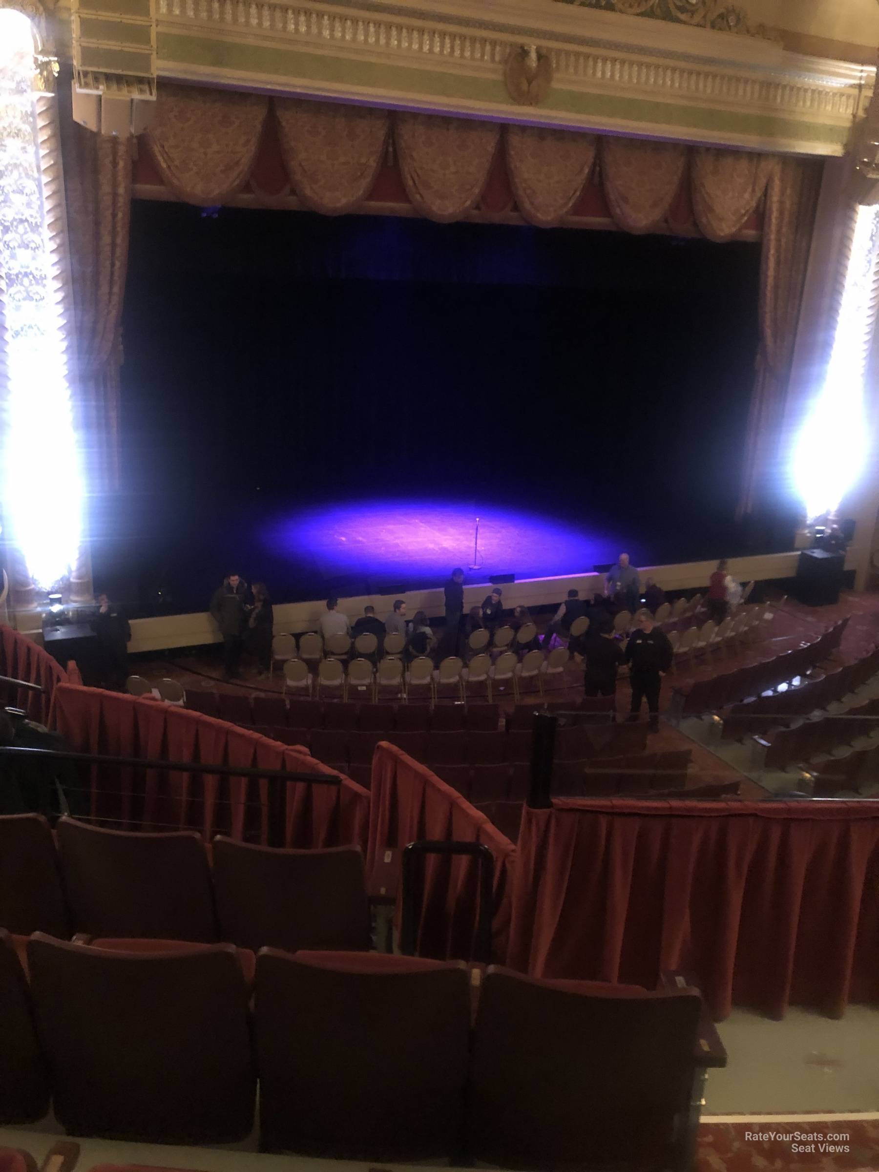 loge left, row h seat view  - genesee theatre