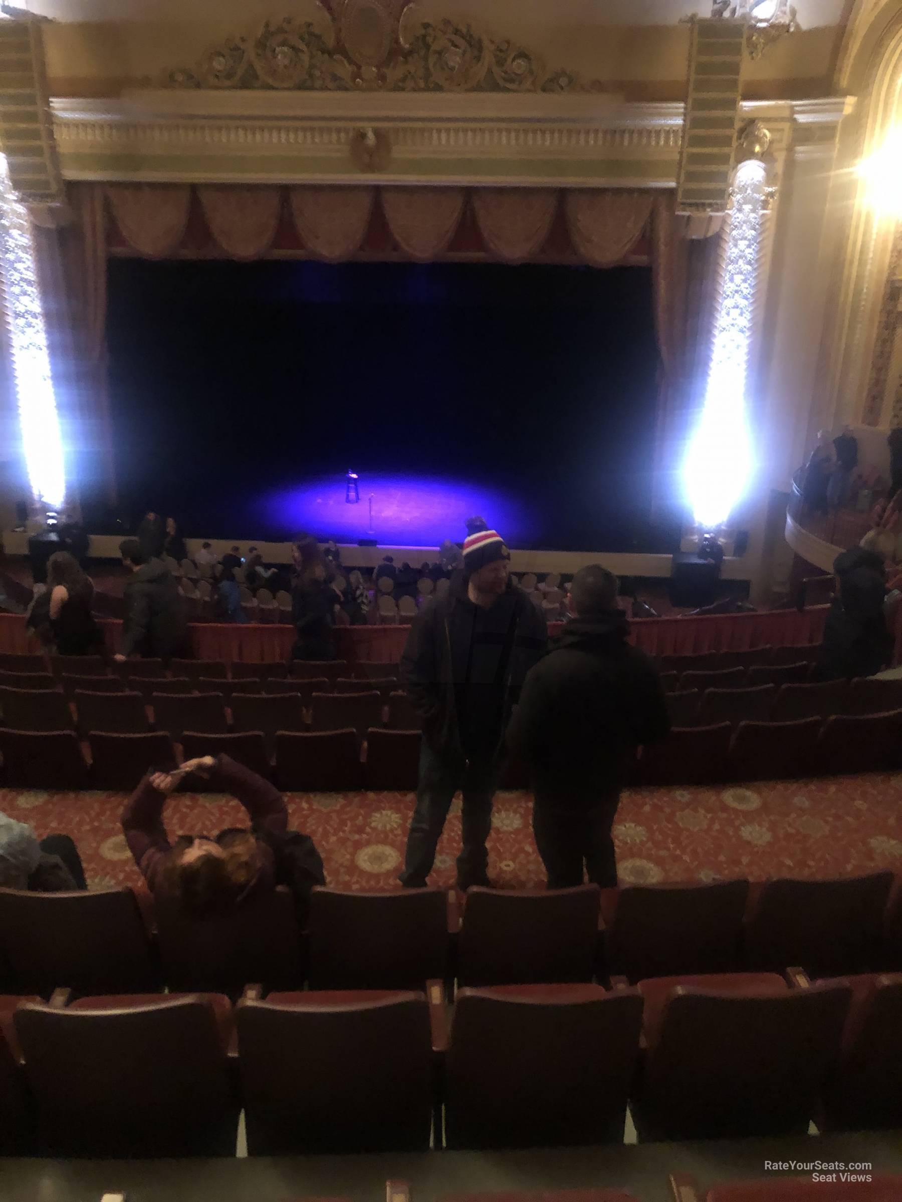 mezzanine center, row n seat view  - genesee theatre