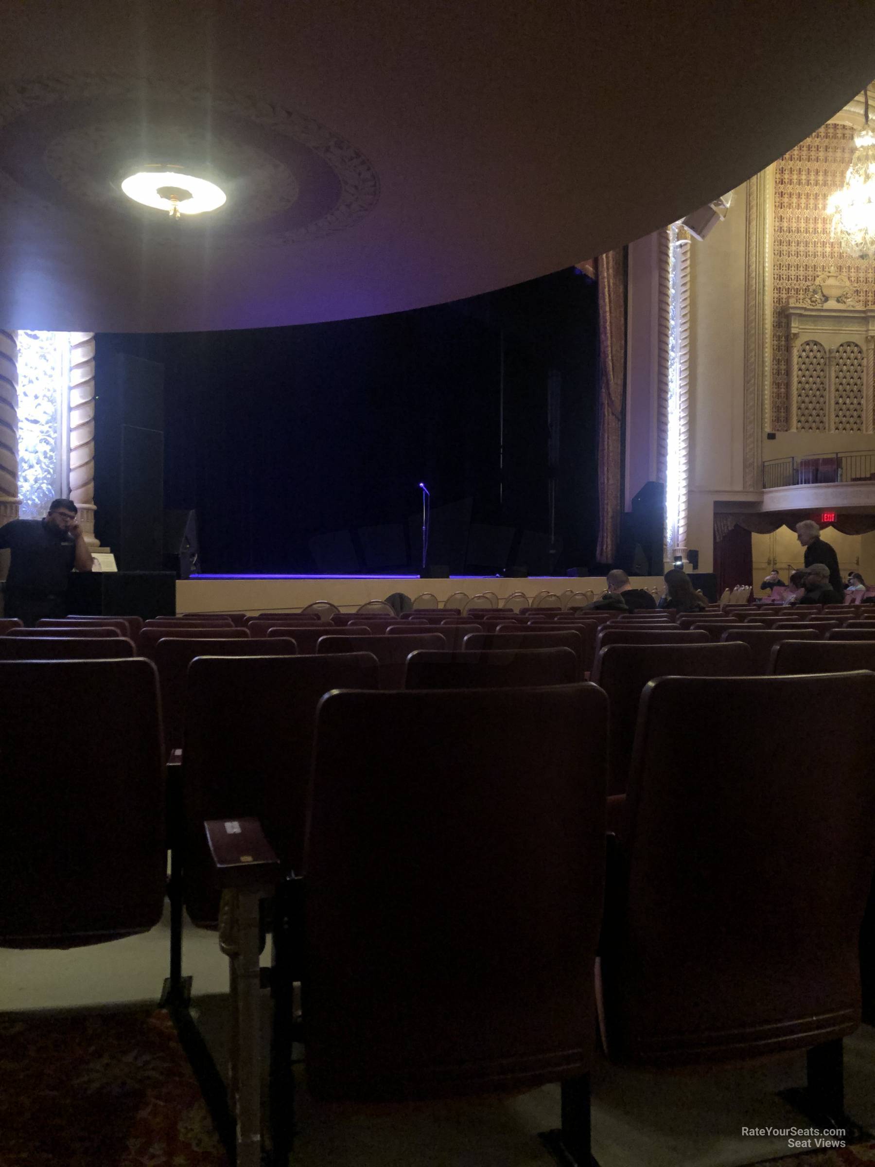 orchestra left, row r seat view  - genesee theatre