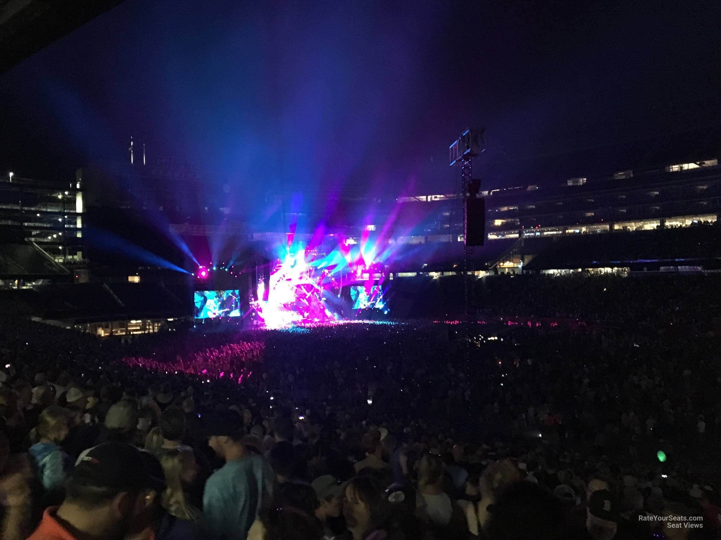 section 105, row 38 seat view  for concert - gillette stadium