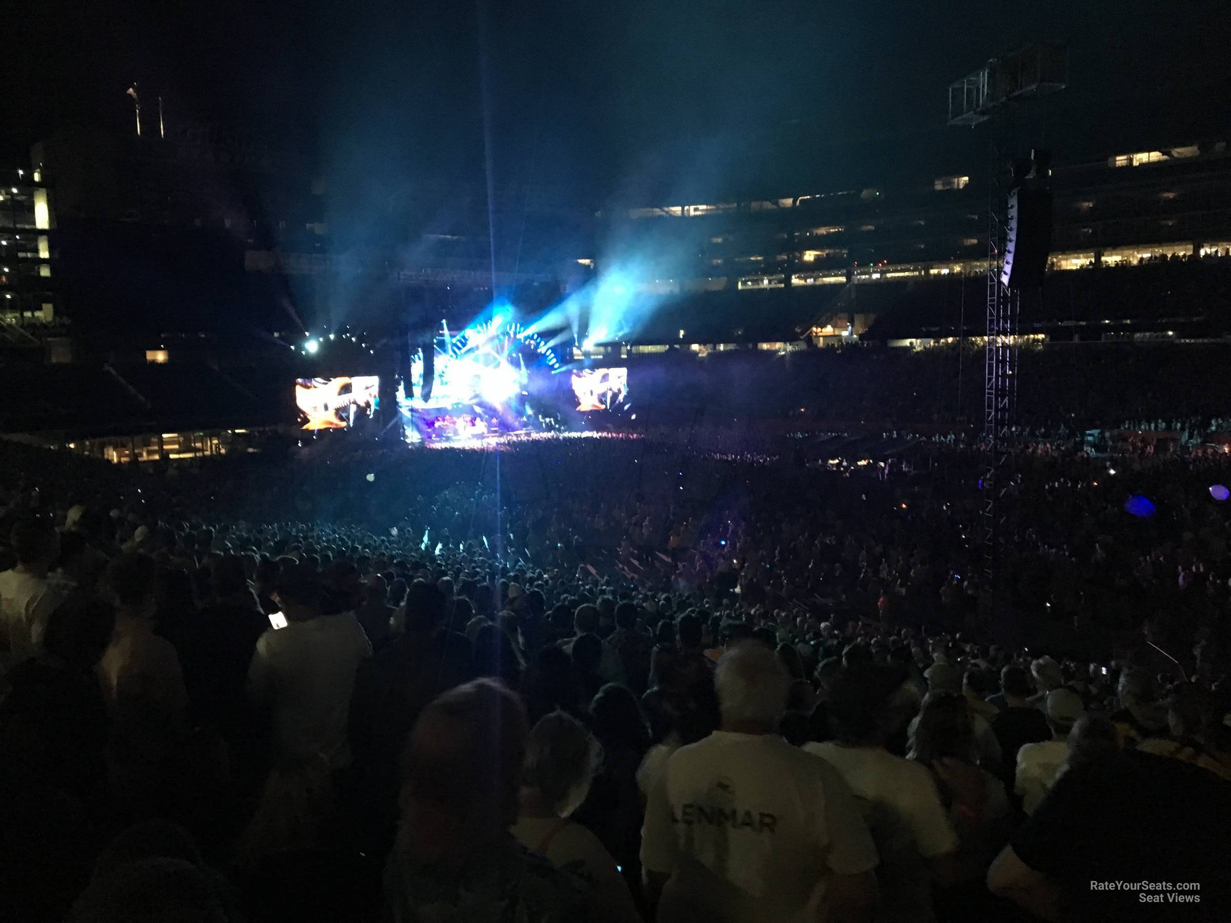 section 106, row 38 seat view  for concert - gillette stadium