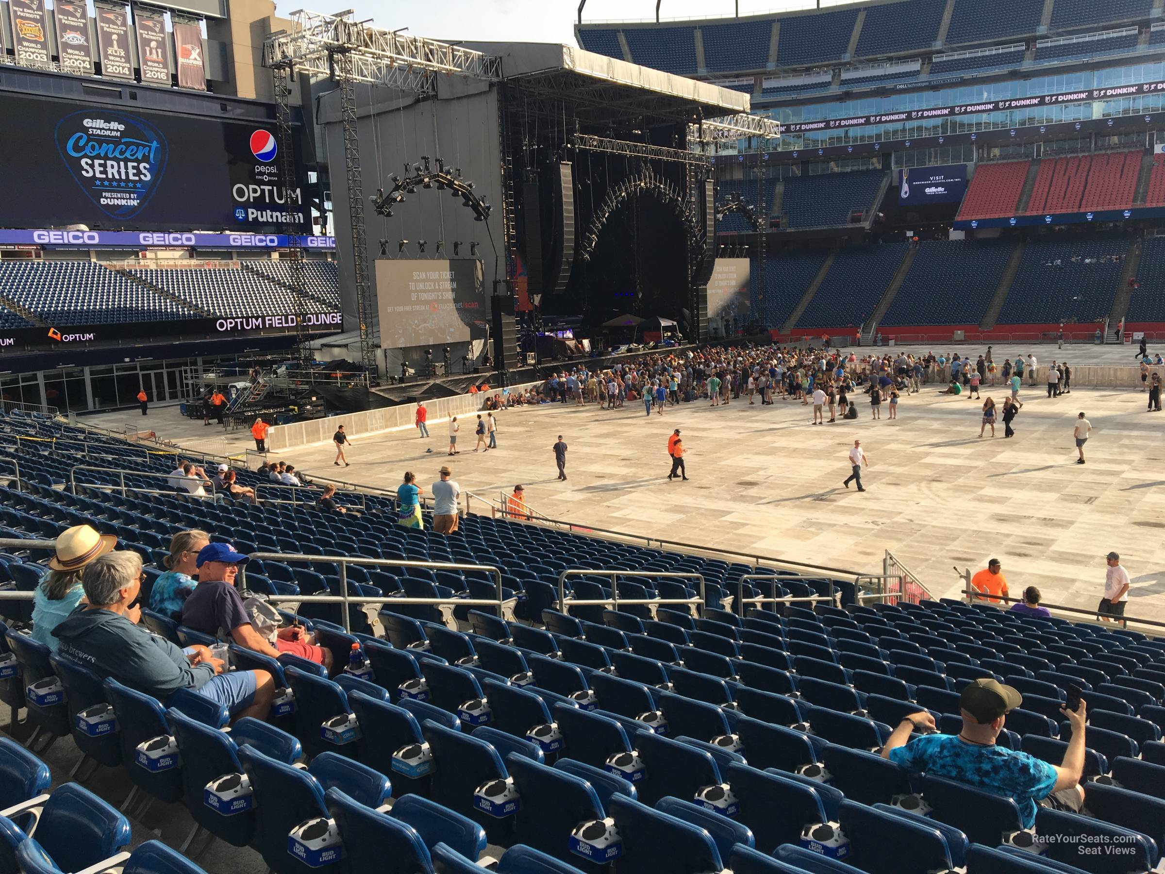 Gillette Stadium Section 110 Concert Seating