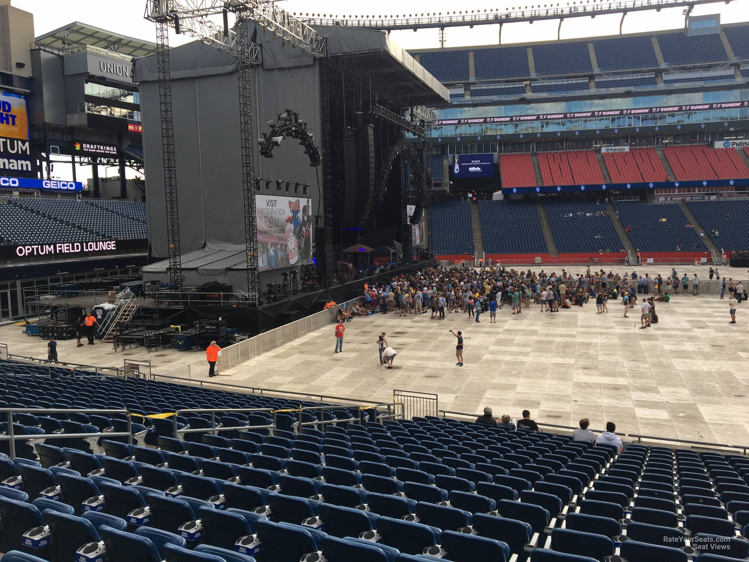 Gillette Stadium Section 112 Concert Seating - RateYourSeats.com