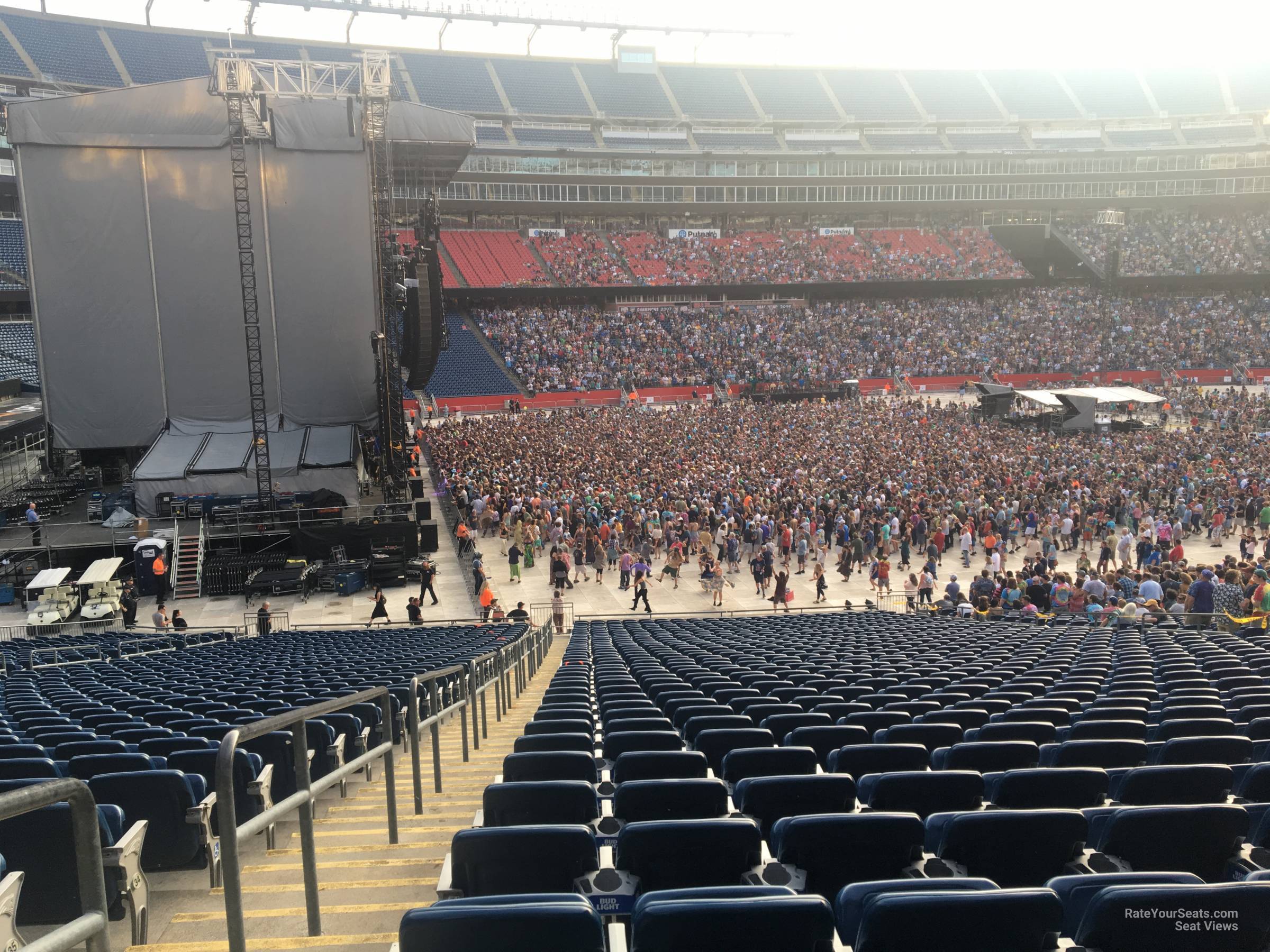 section 113, row 38 seat view  for concert - gillette stadium