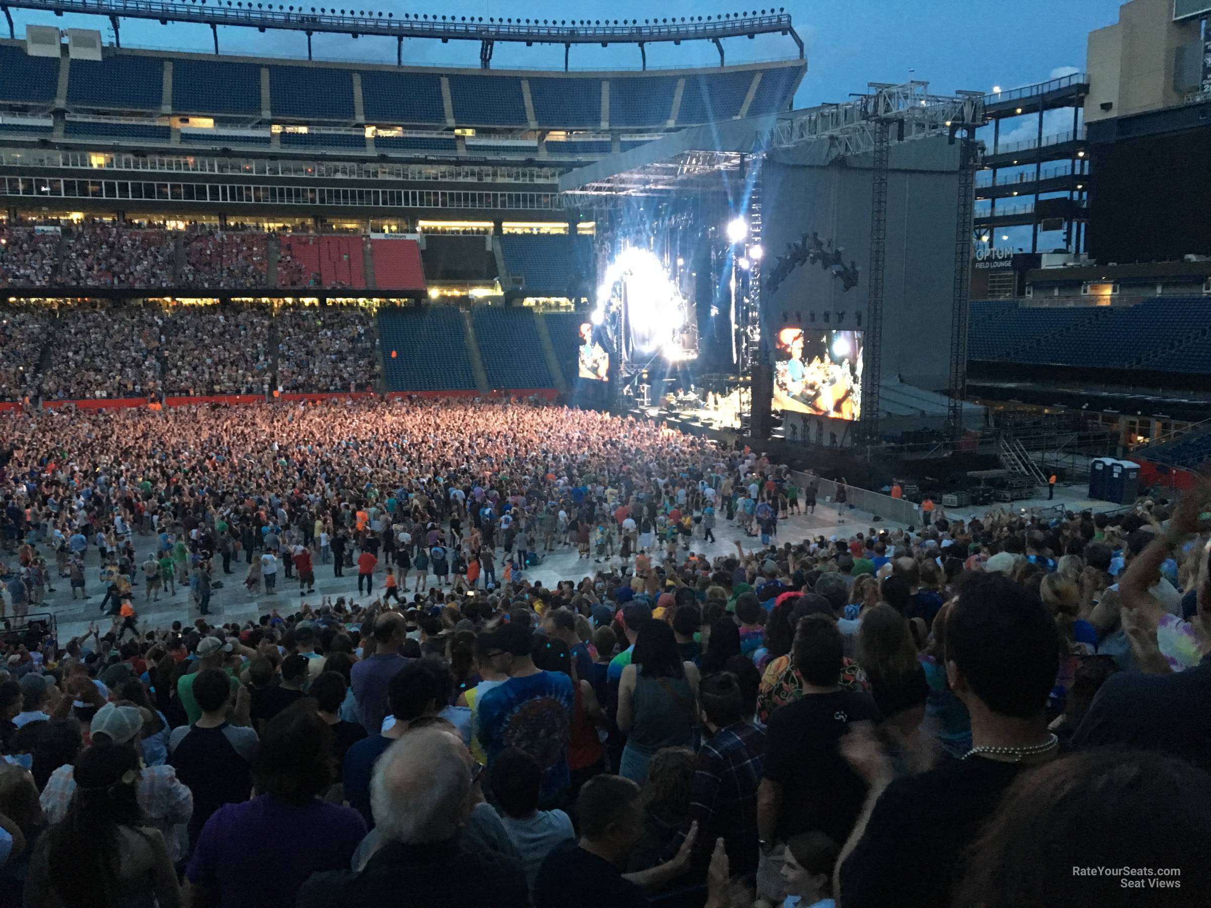 section 130, row 38 seat view  for concert - gillette stadium