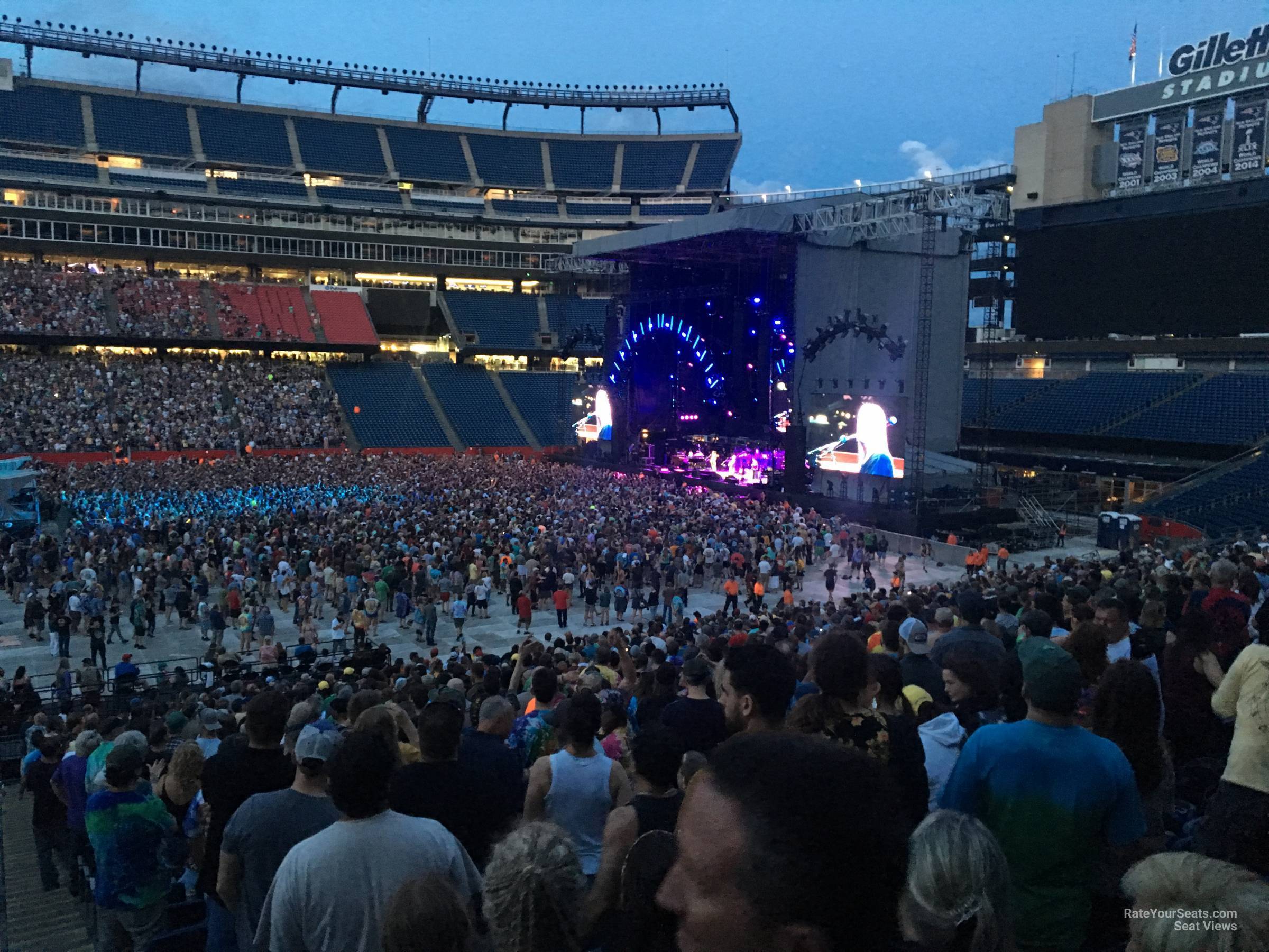 section 131, row 38 seat view  for concert - gillette stadium