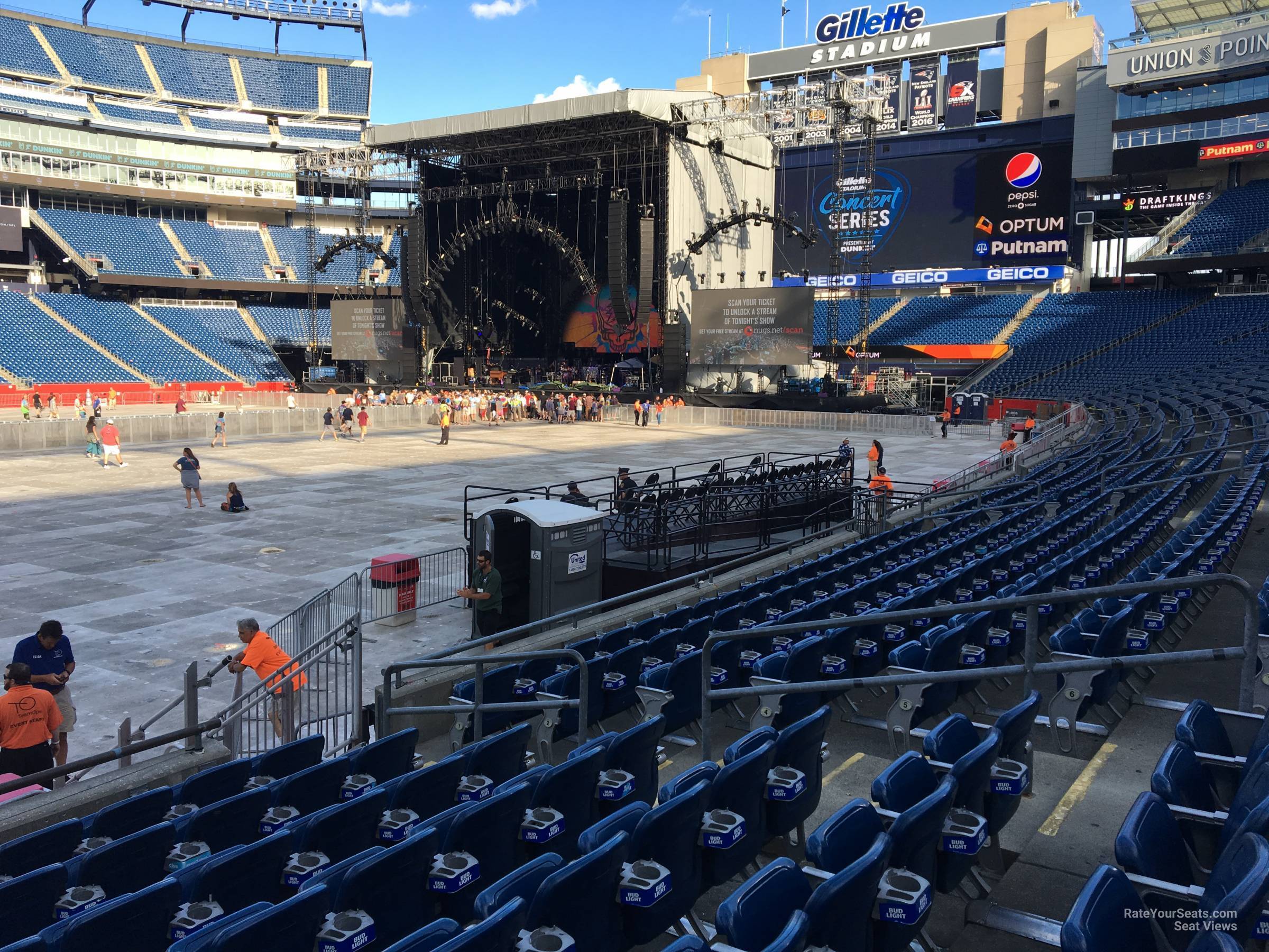 Gillette Stadium Section 133 Concert Seating