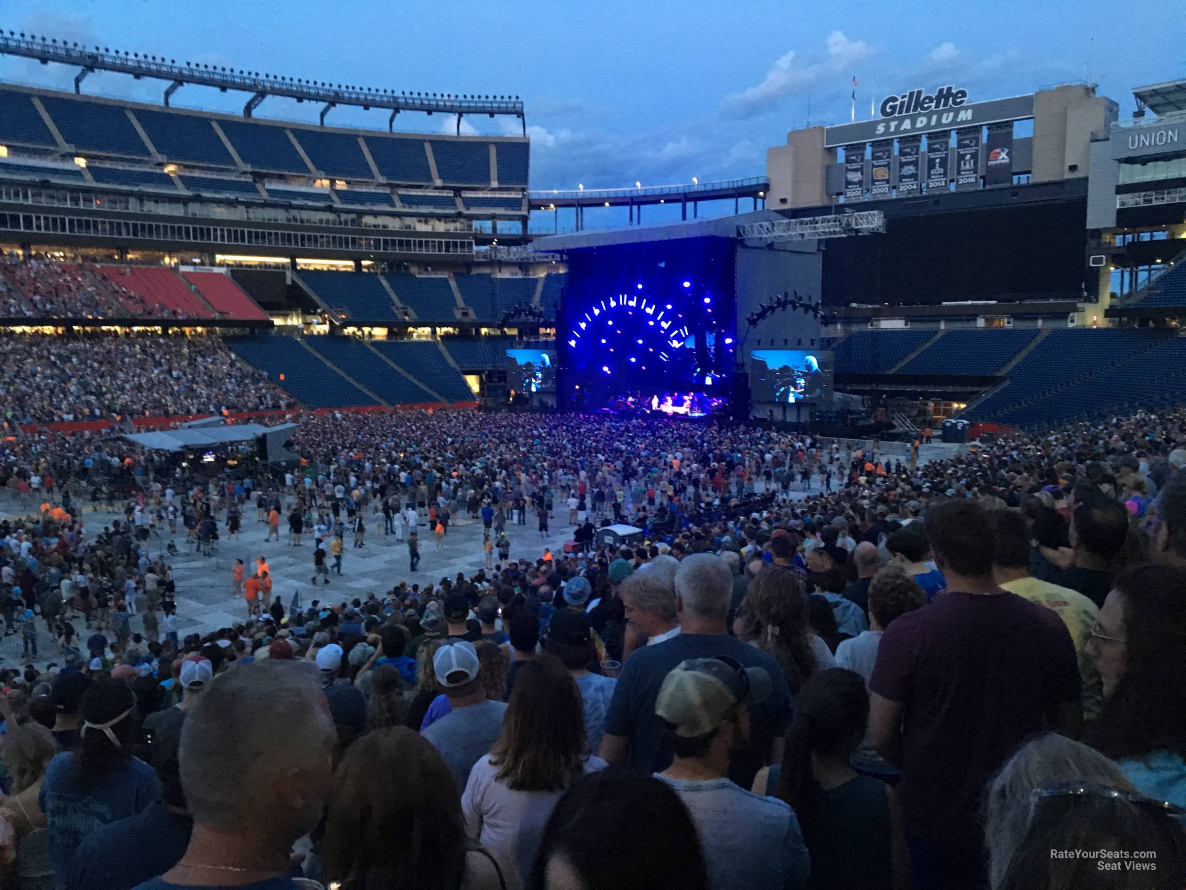 Section 134 at Gillette Stadium for Concerts