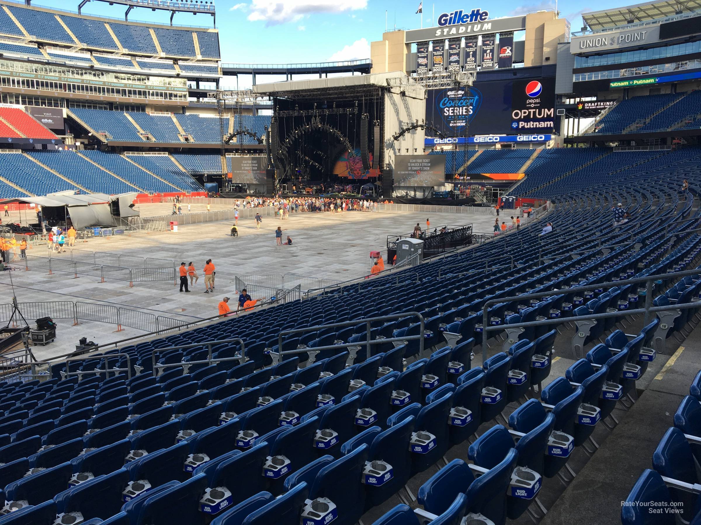 Section 135 at Gillette Stadium 