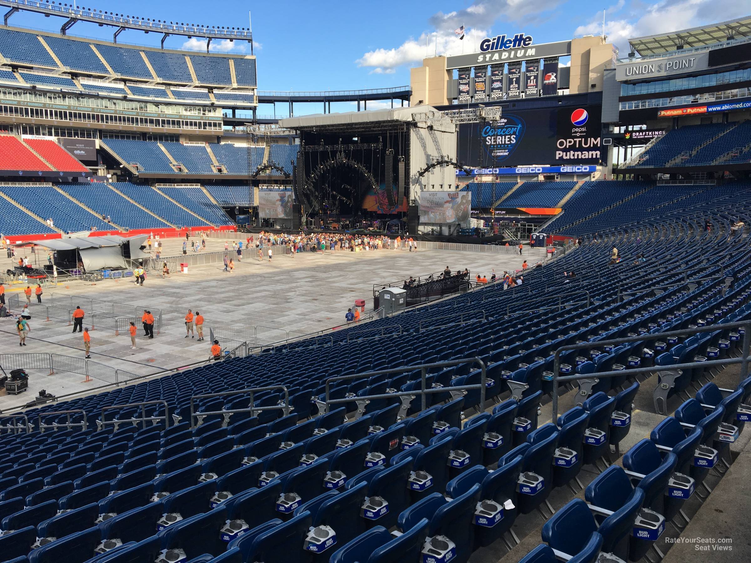 Section 135 at Gillette Stadium 