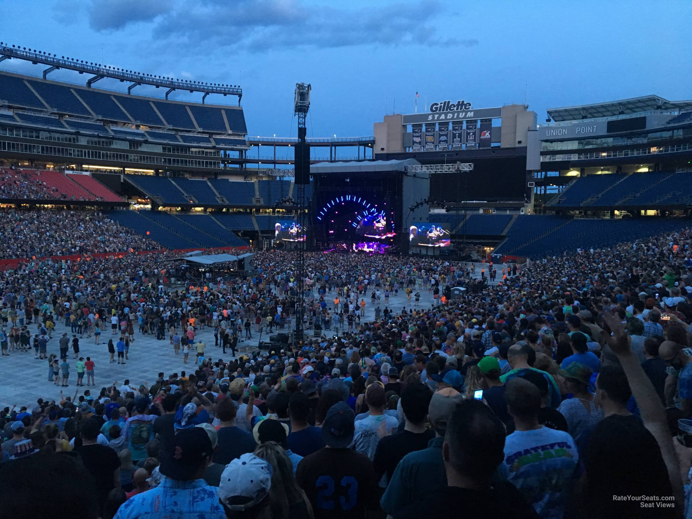 section 137, row 38 seat view  for concert - gillette stadium