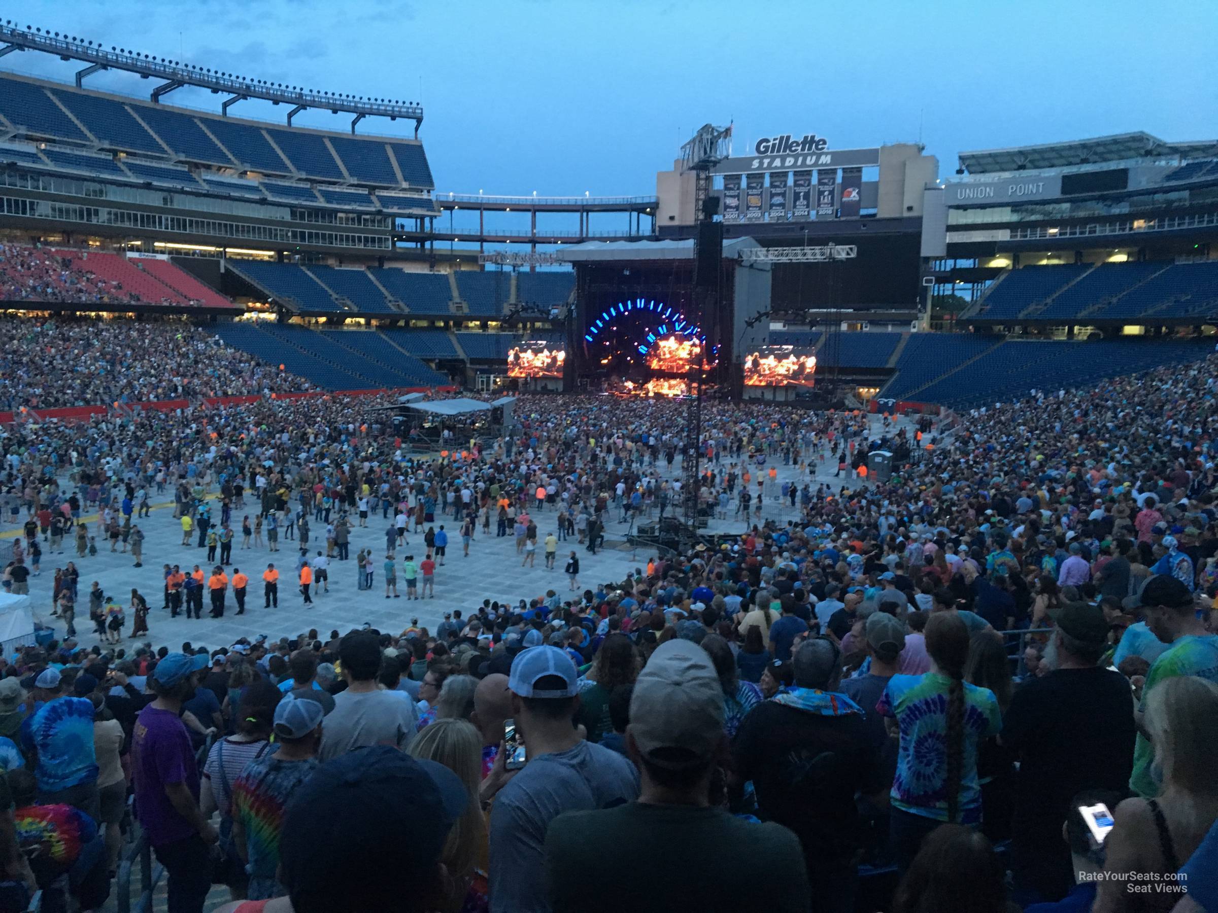 section 138, row 38 seat view  for concert - gillette stadium