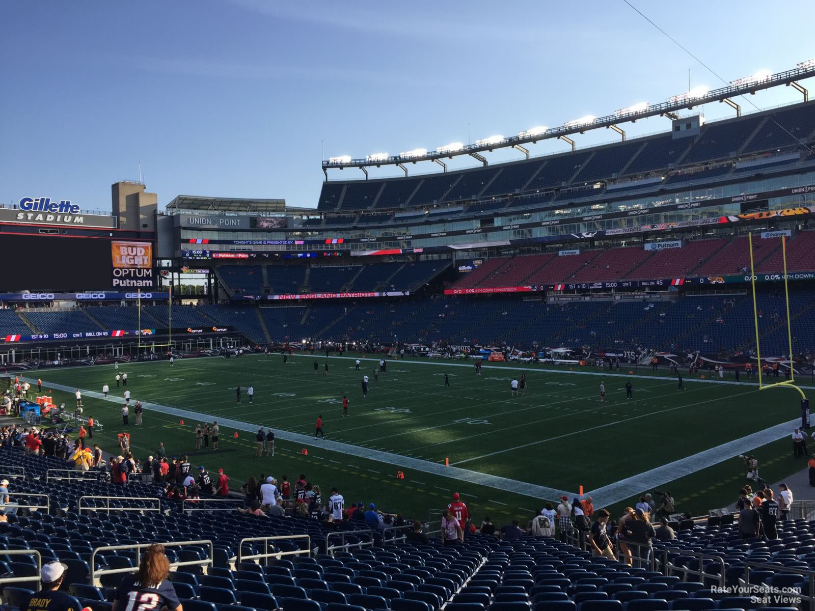 section 103, row 29 seat view  for football - gillette stadium