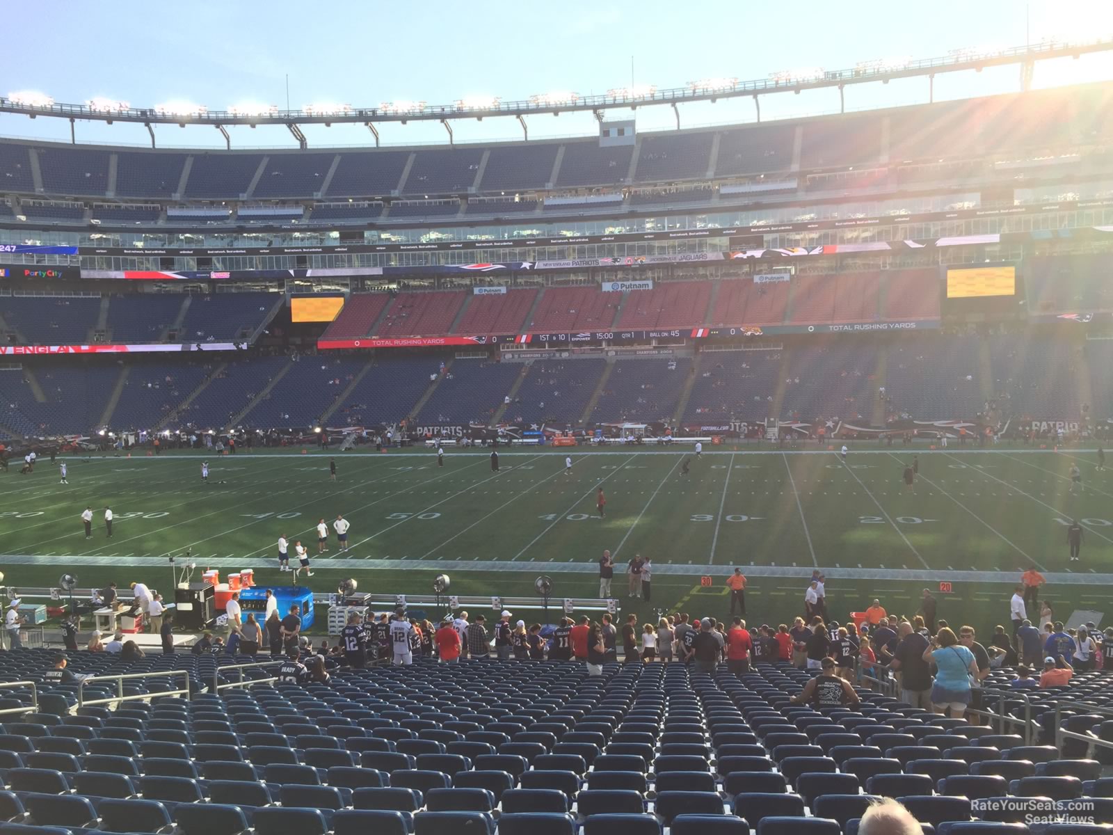 section 108, row 29 seat view  for football - gillette stadium