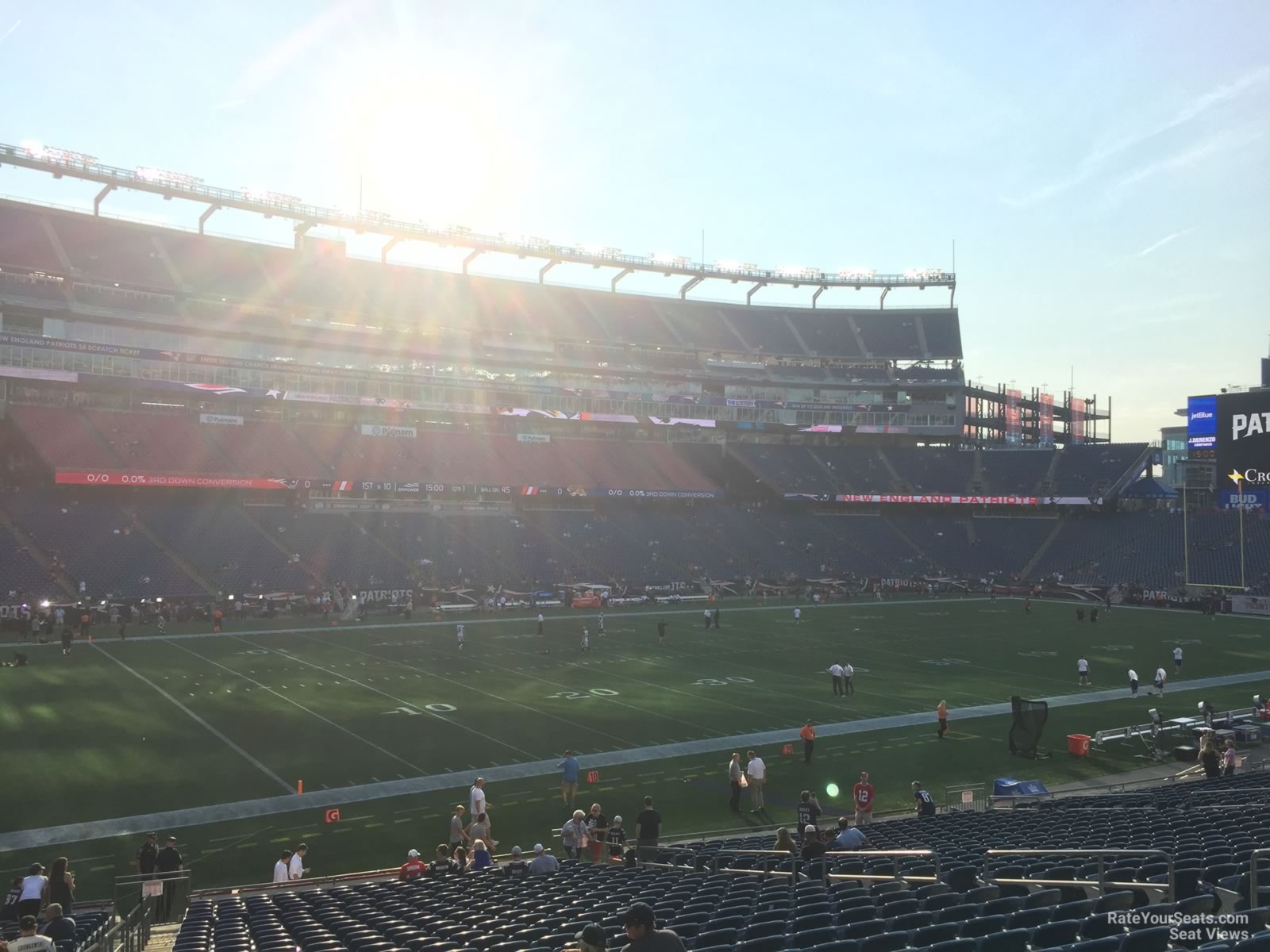 section 114, row 29 seat view  for football - gillette stadium
