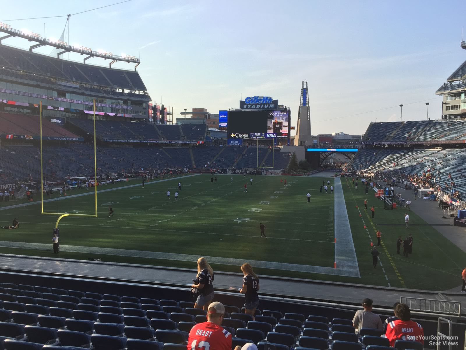 section 119, row 29 seat view  for football - gillette stadium