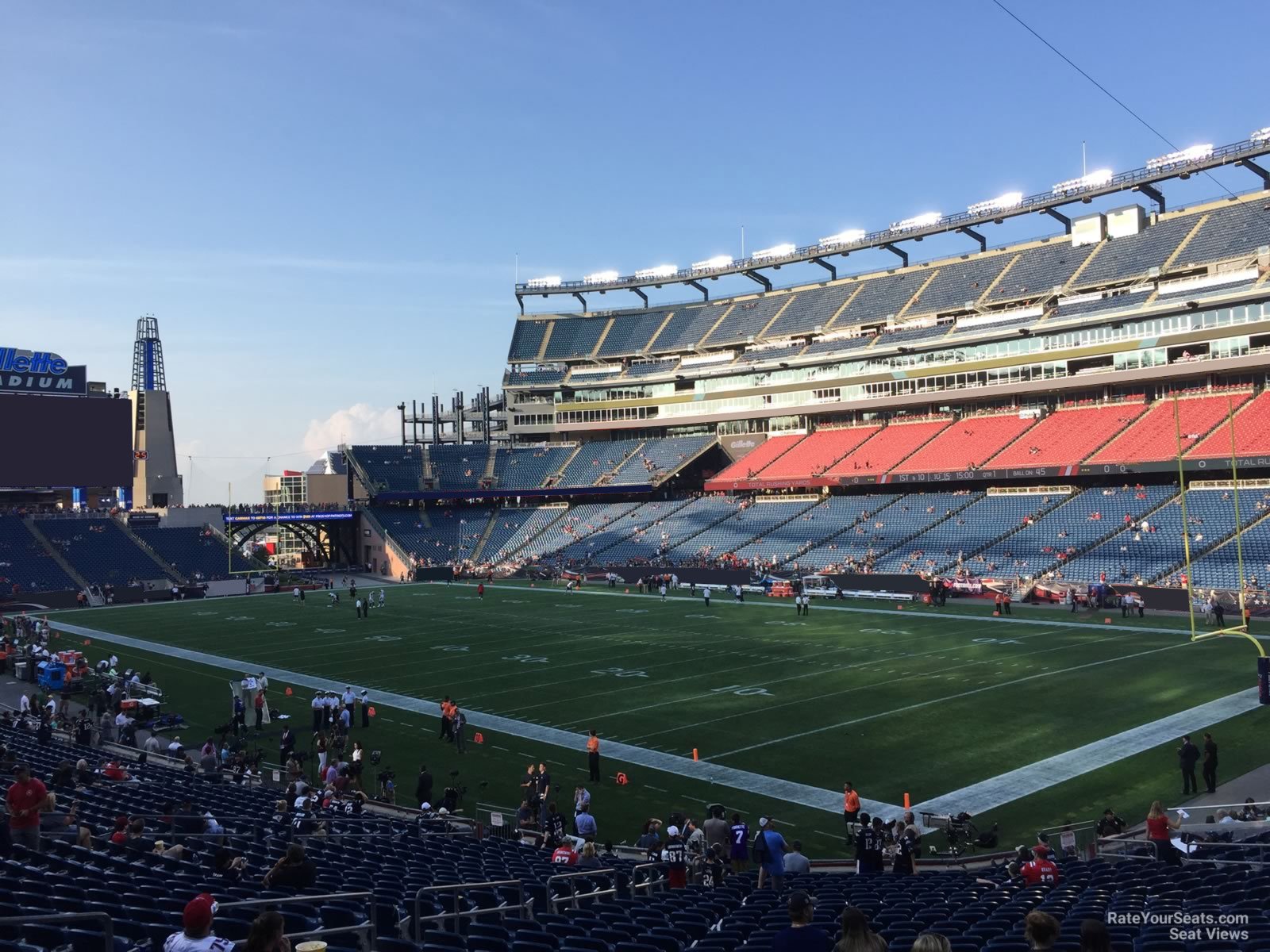 section 125, row 29 seat view  for football - gillette stadium