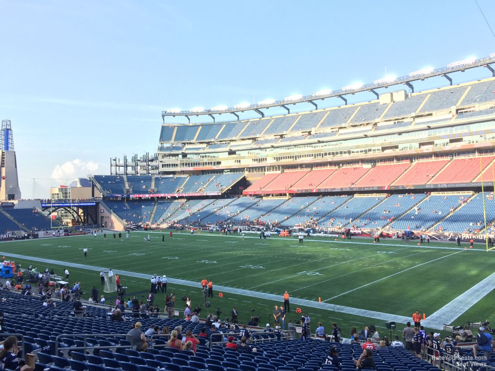section 126, row 29 seat view  for football - gillette stadium