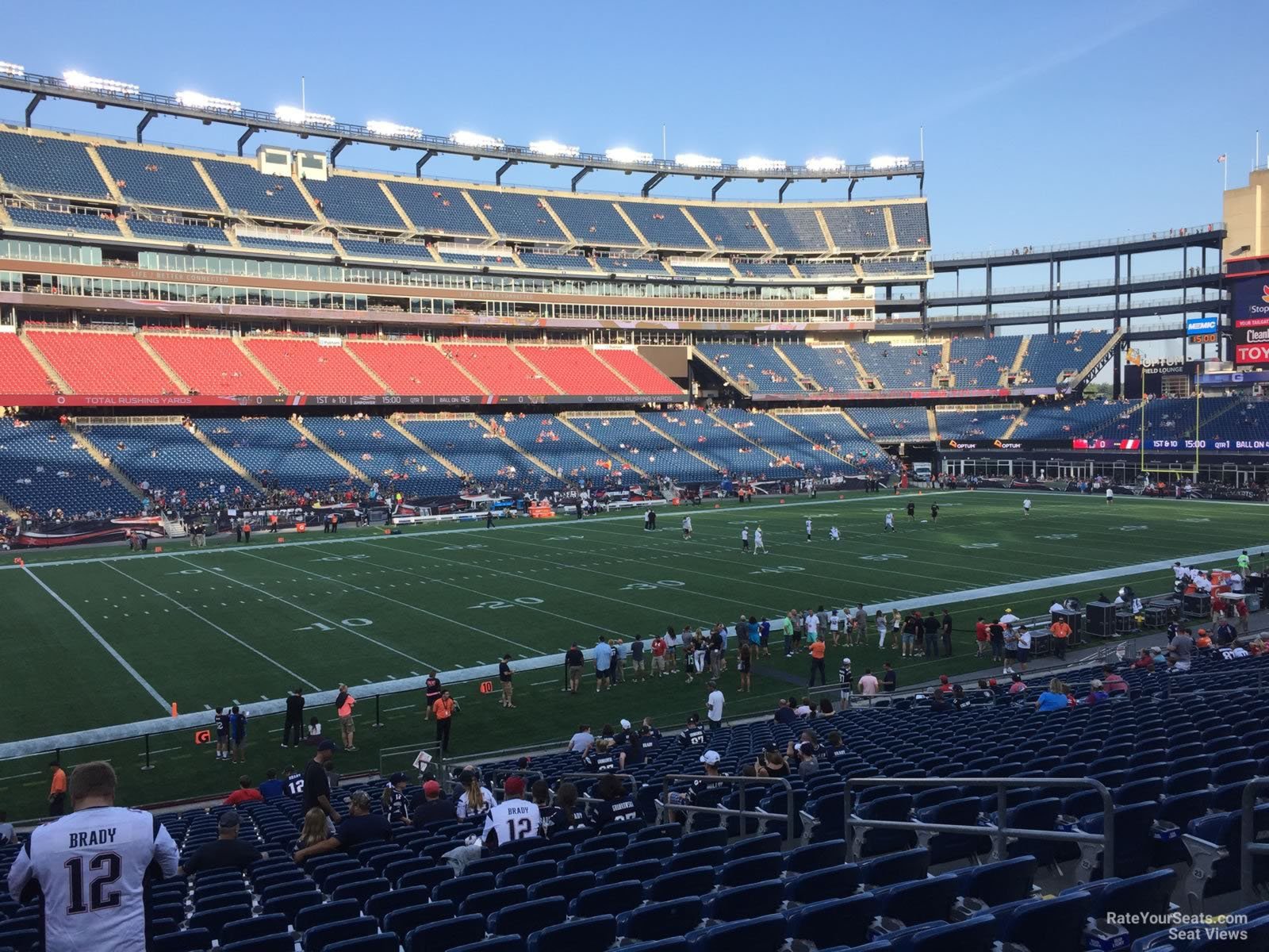 section 136, row 29 seat view  for football - gillette stadium