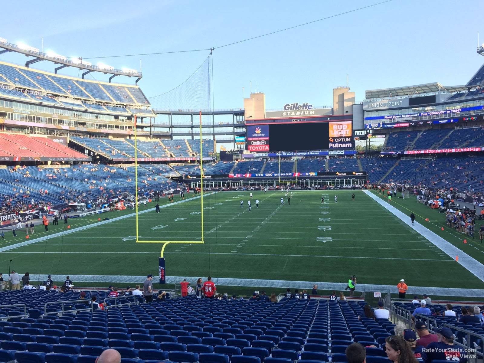 section 142, row 29 seat view  for football - gillette stadium