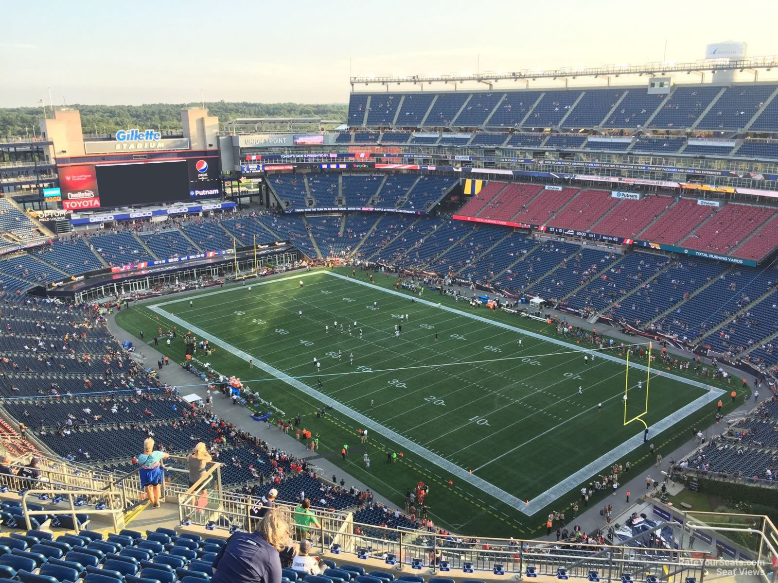 section 302, row 19 seat view  for football - gillette stadium