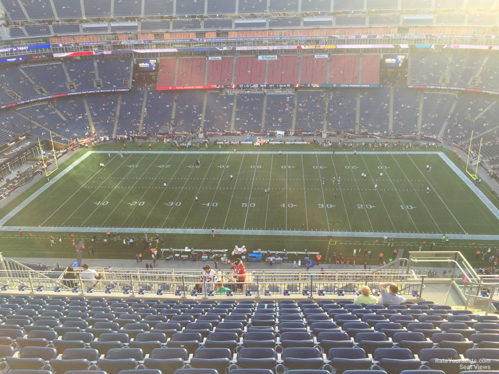 section 309, row 19 seat view  for football - gillette stadium