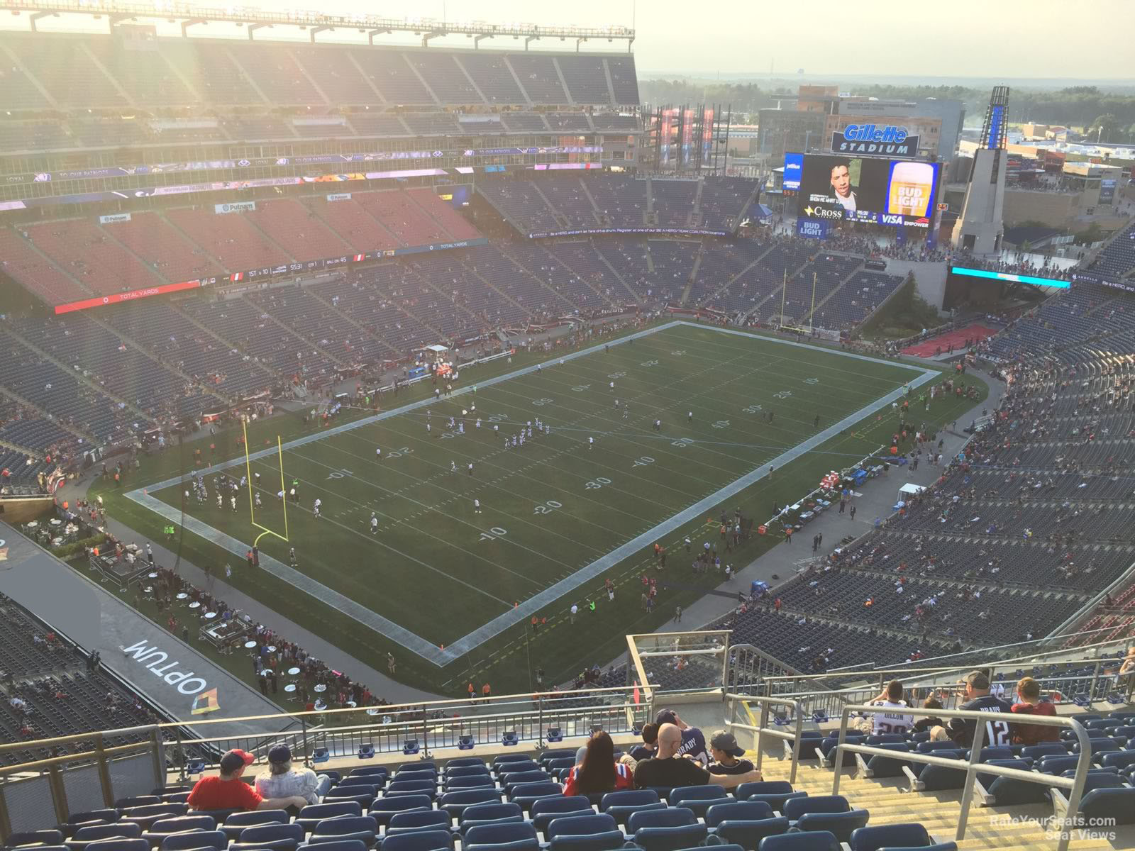 section 318, row 19 seat view  for football - gillette stadium