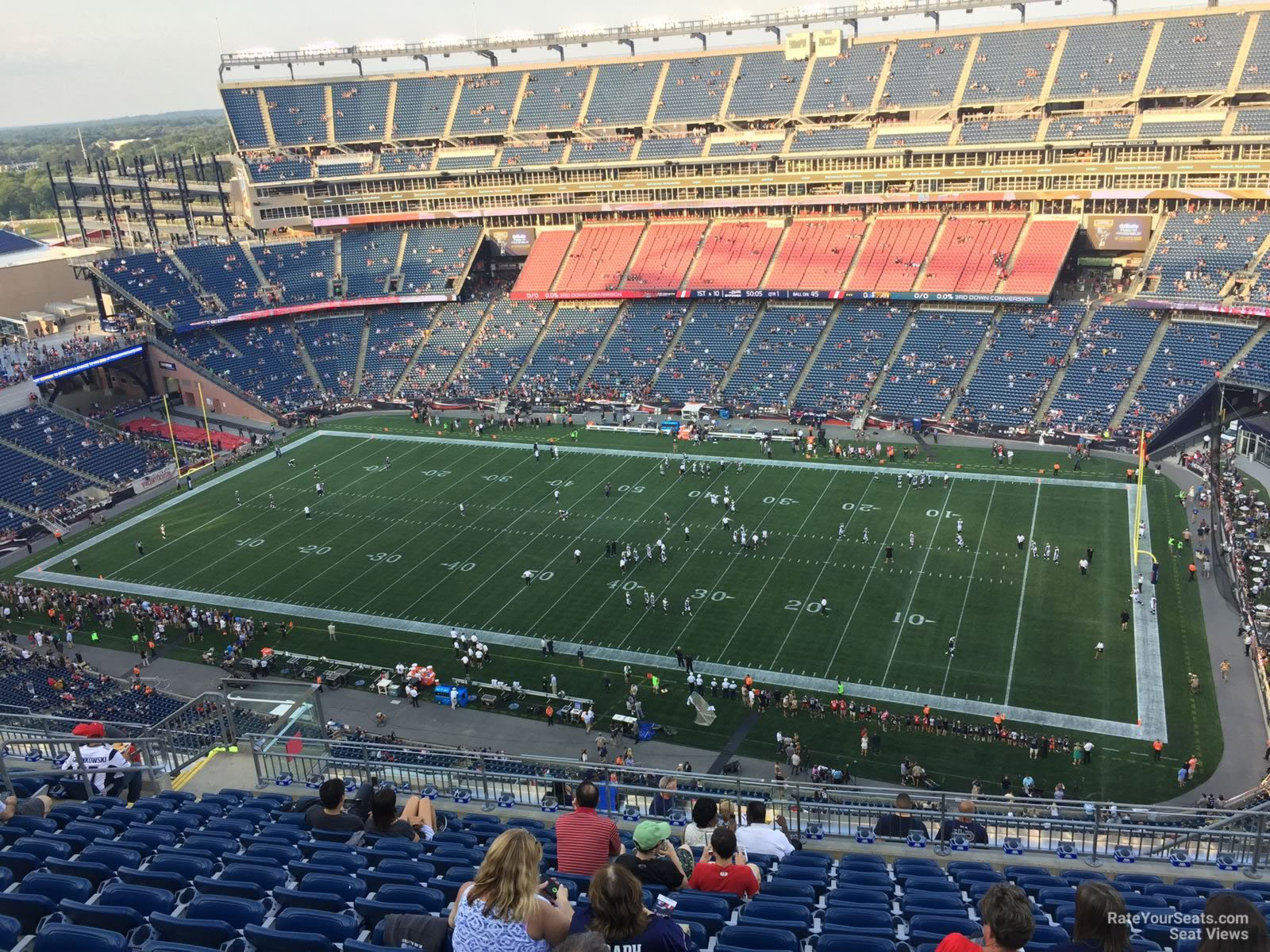 section 328, row 19 seat view  for football - gillette stadium