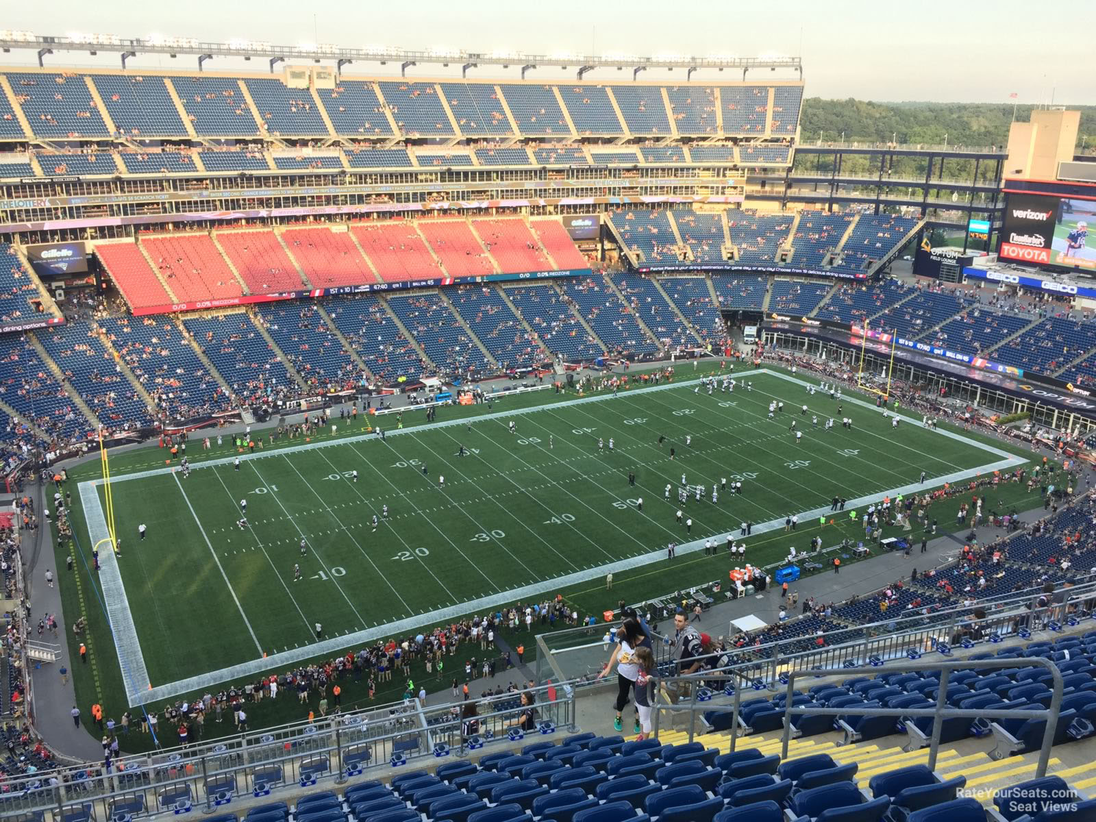 section 336, row 19 seat view  for football - gillette stadium