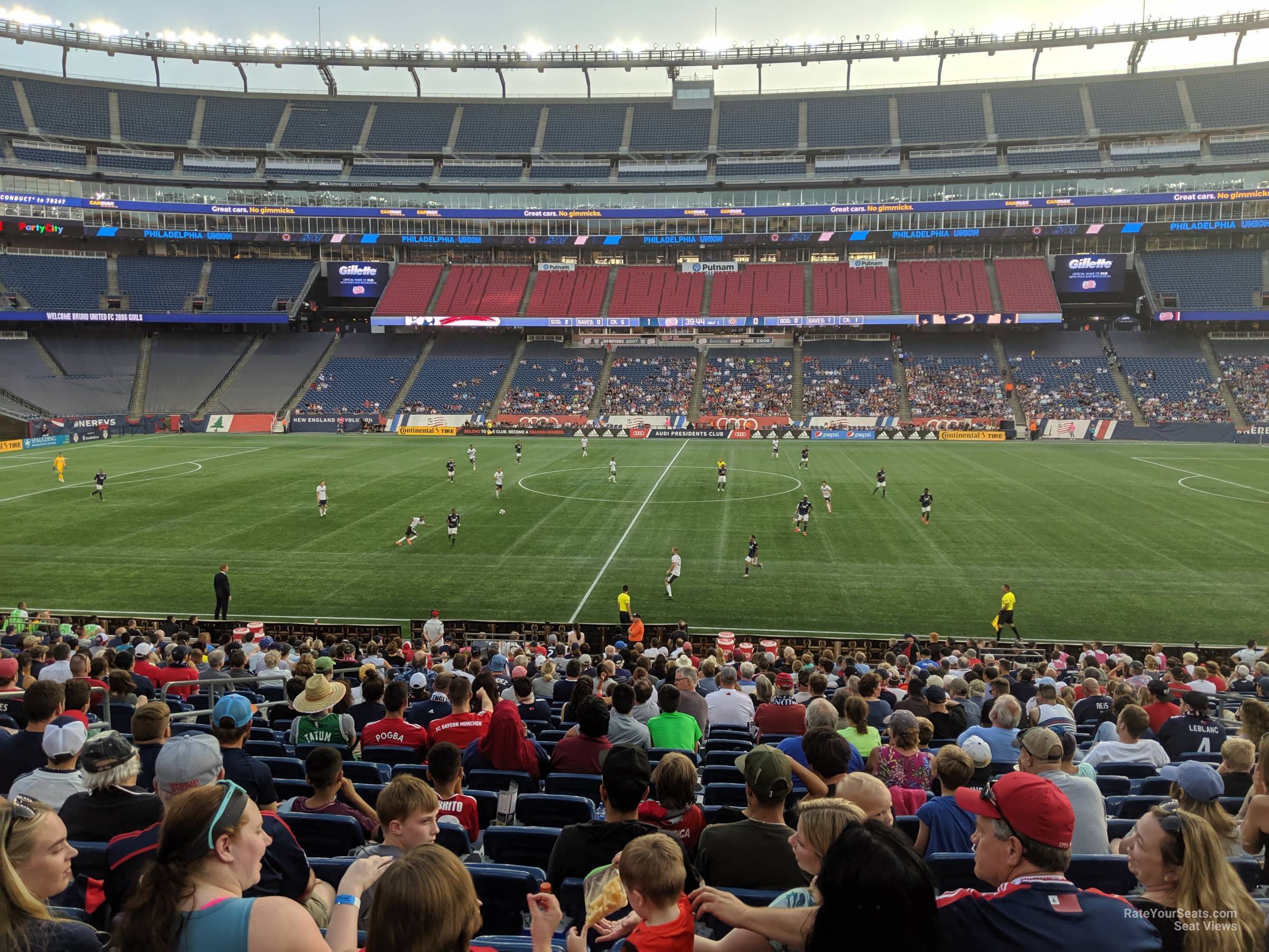 Section 109 at Gillette Stadium