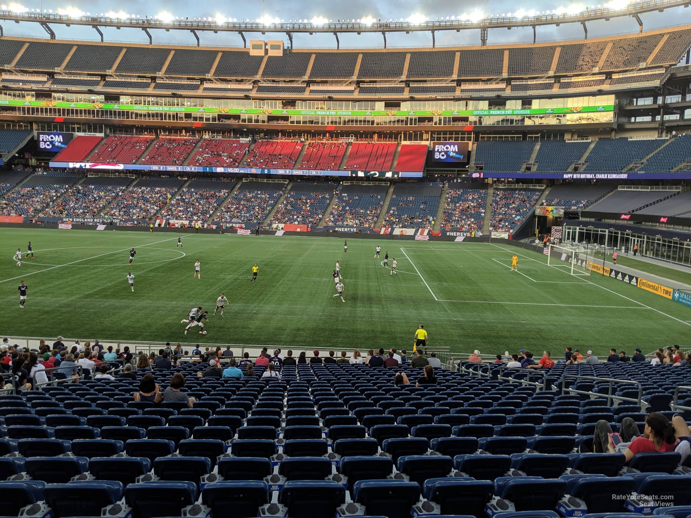 Section 129 at Gillette Stadium - New England Revolution ...