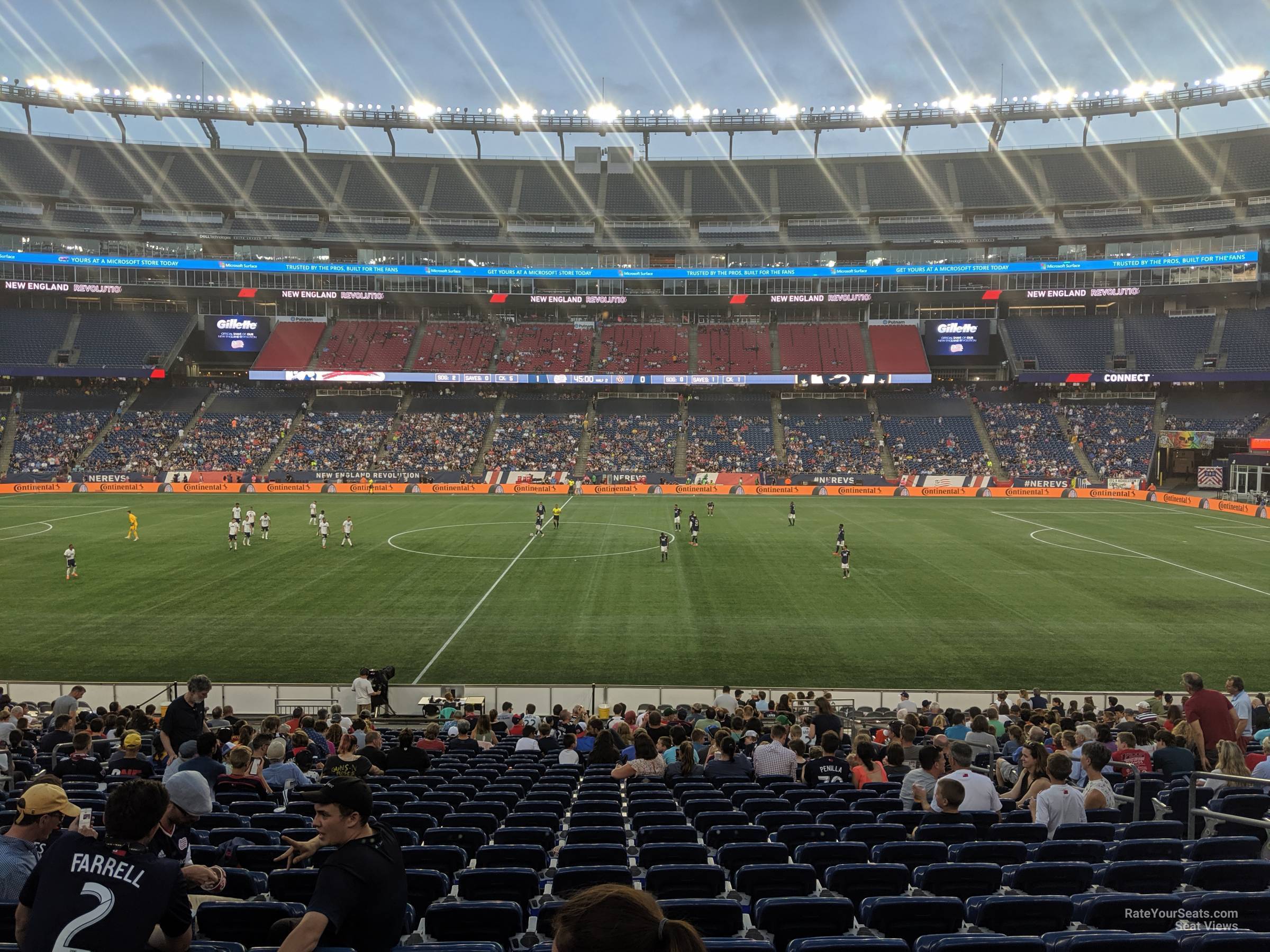 section 131, row 25 seat view  for soccer - gillette stadium