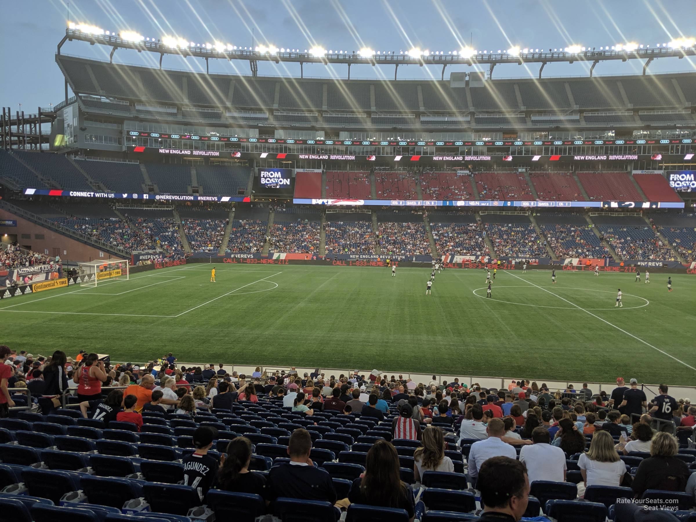 Section 133 at Gillette Stadium 