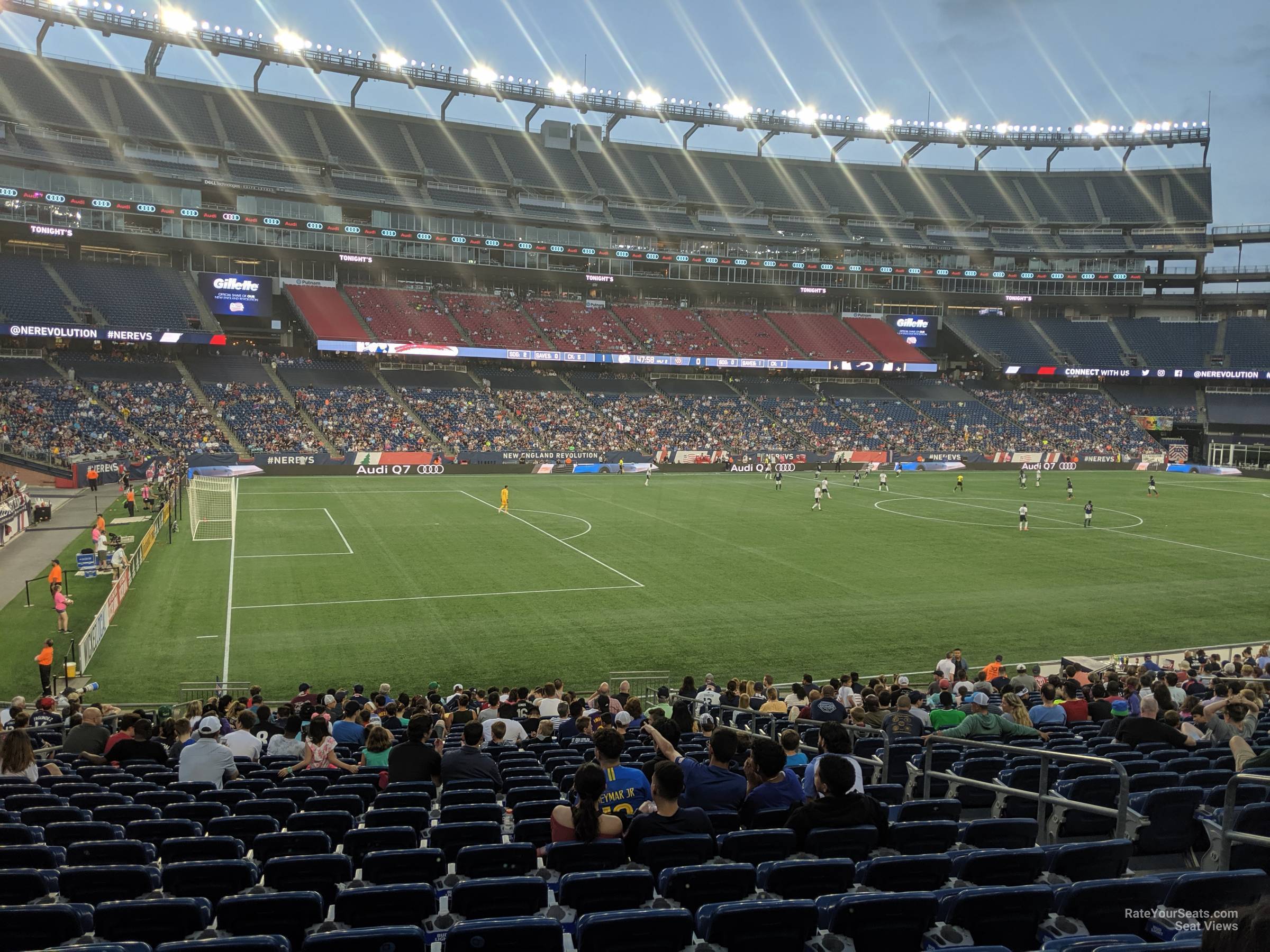 section 136, row 25 seat view  for soccer - gillette stadium