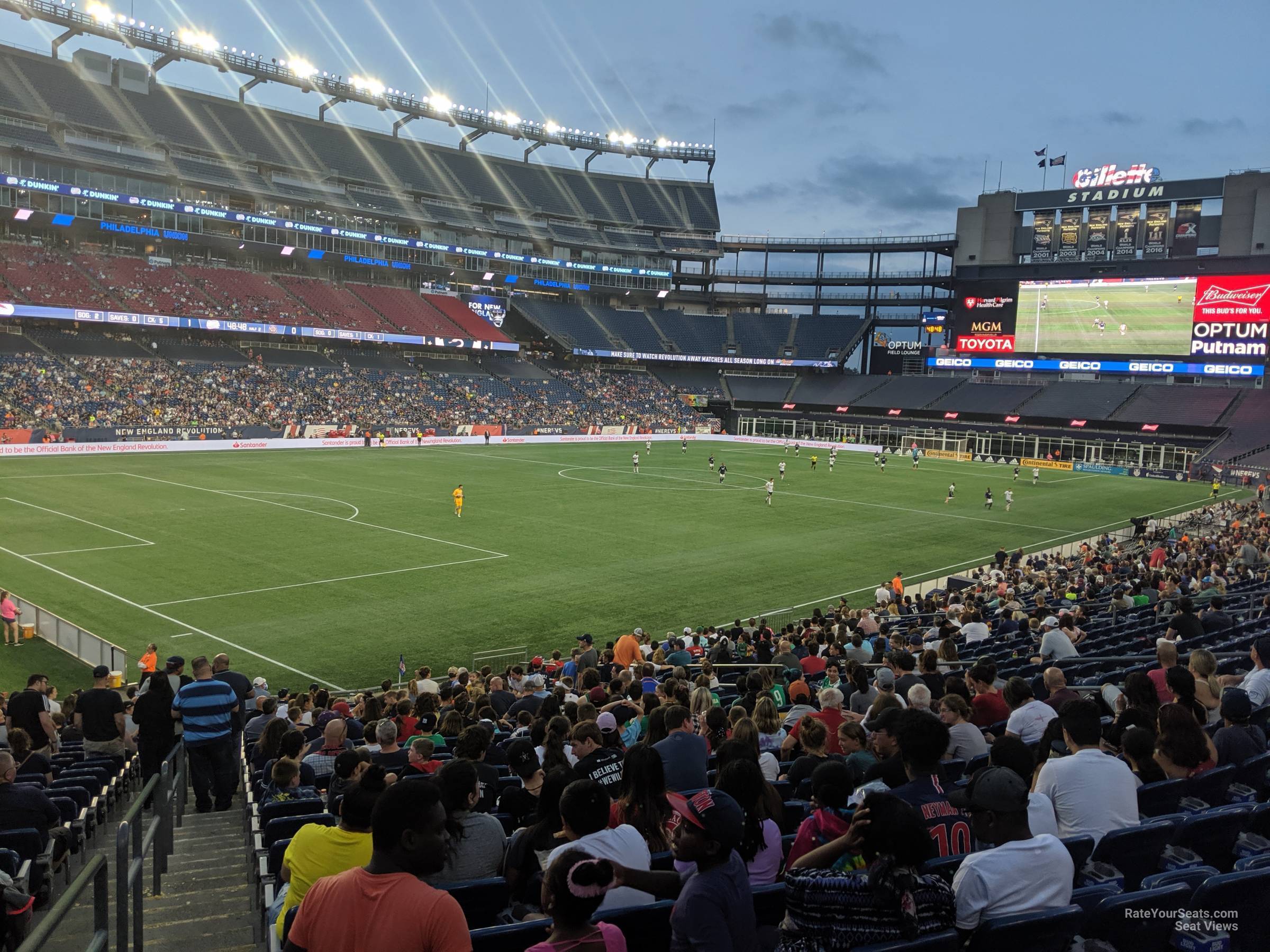 section 137, row 25 seat view  for soccer - gillette stadium
