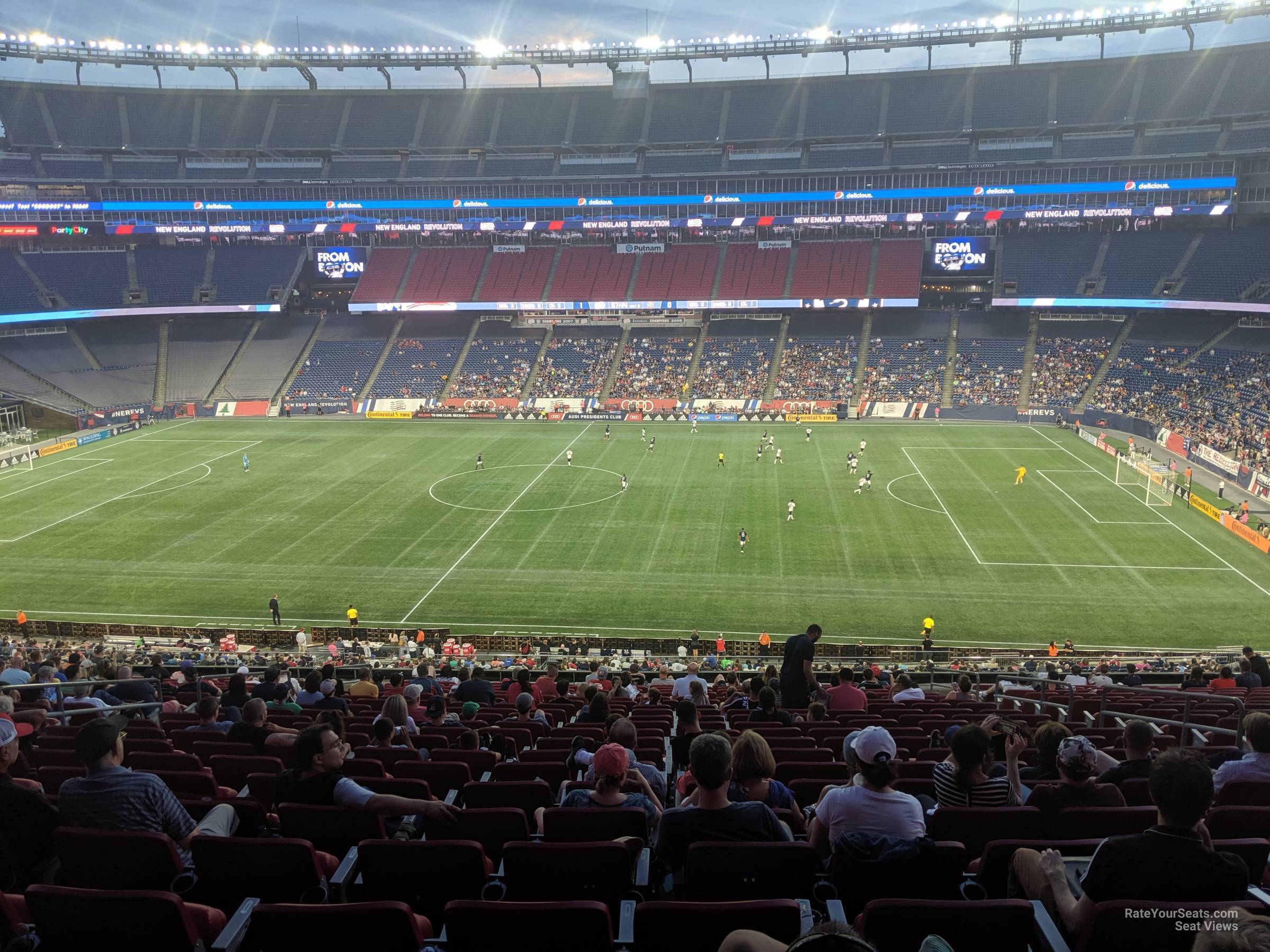 section cl8 seat view  for soccer - gillette stadium