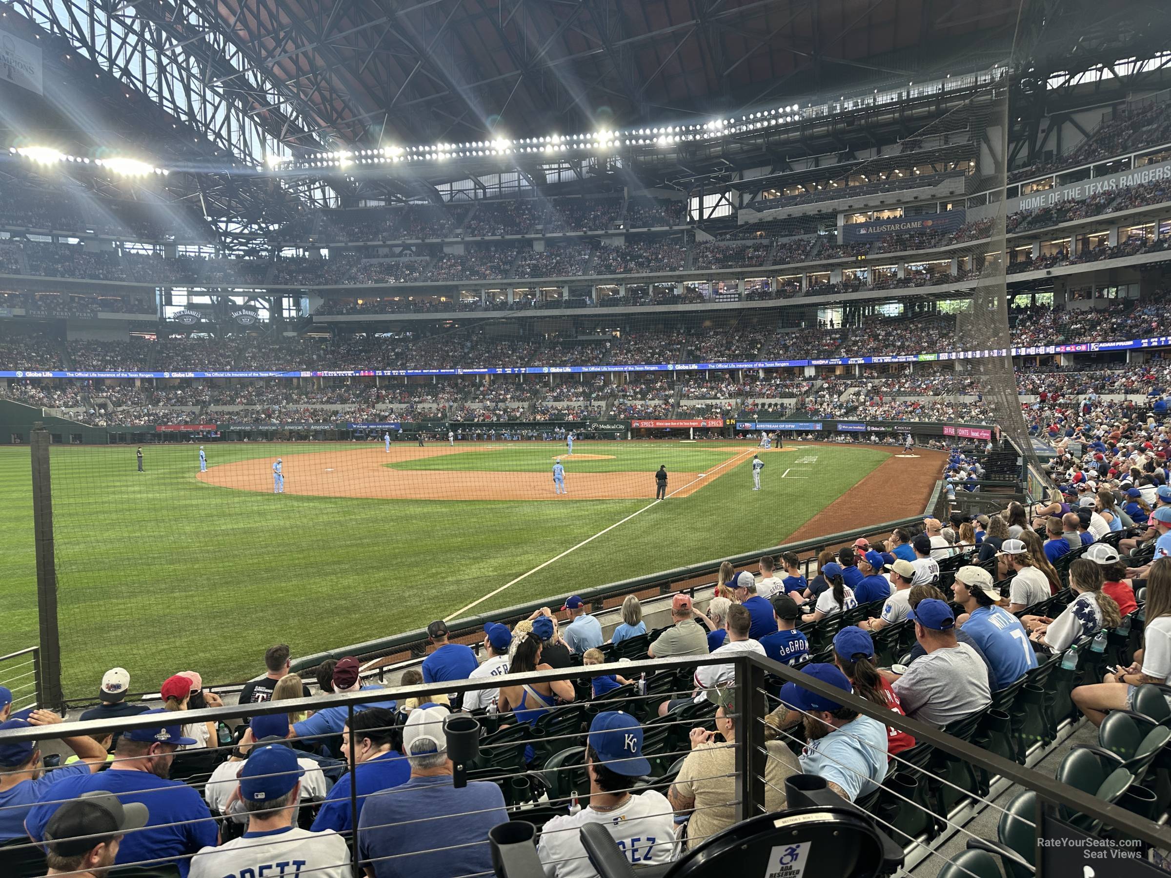 section 1, row 7 seat view  for baseball - globe life field