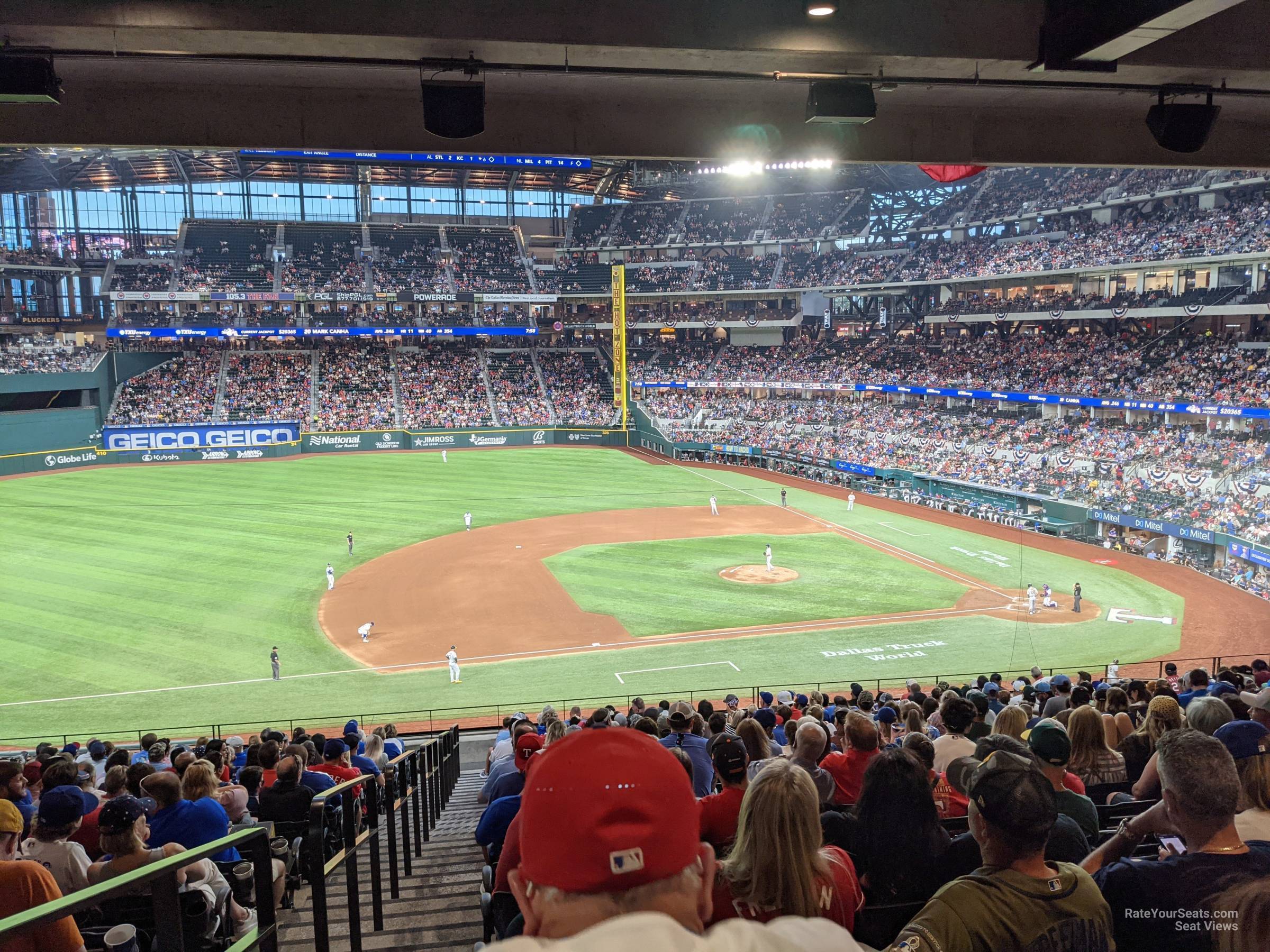 section 108, row 19 seat view  - globe life field
