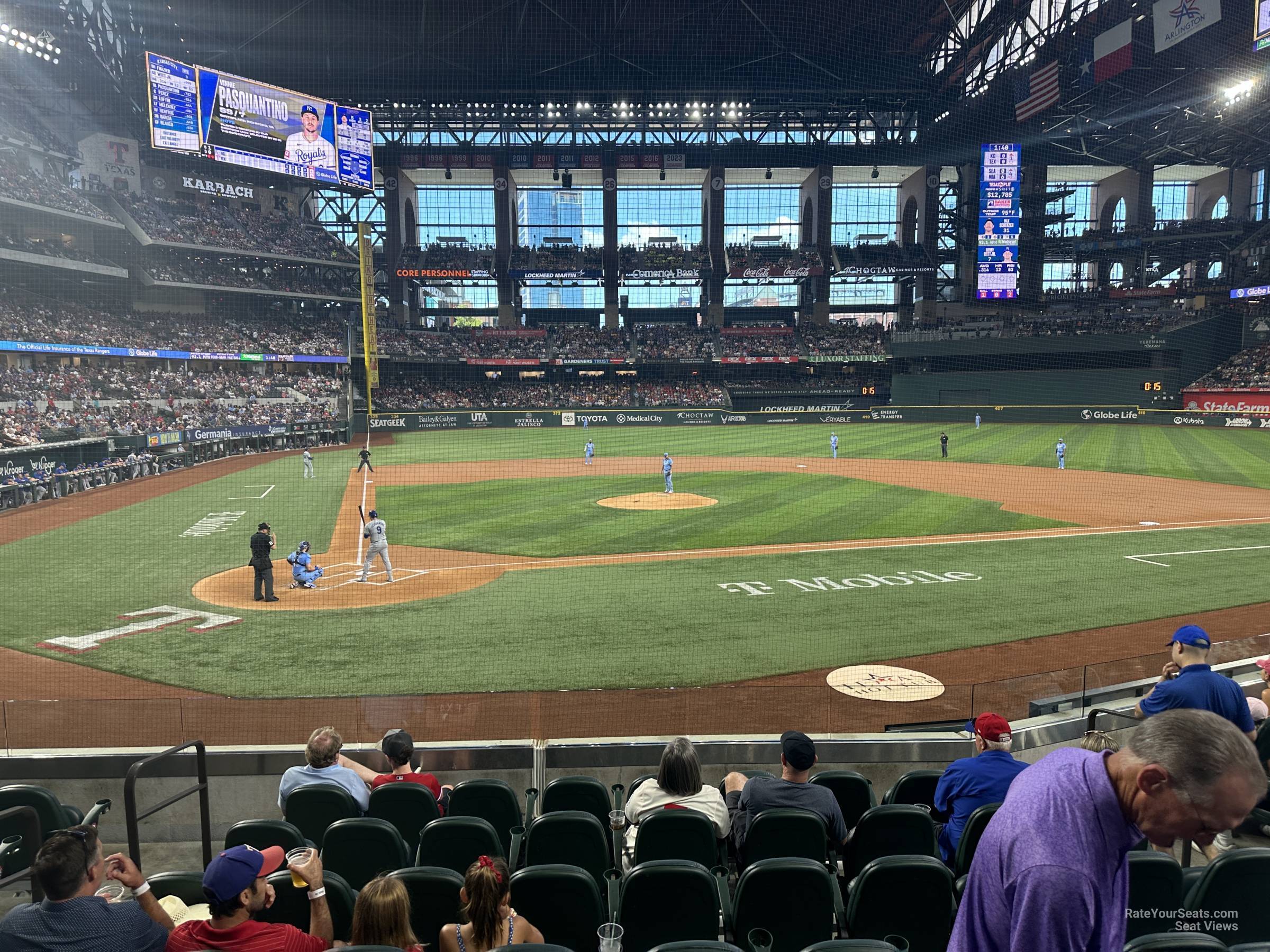 section 16, row 7 seat view  for baseball - globe life field