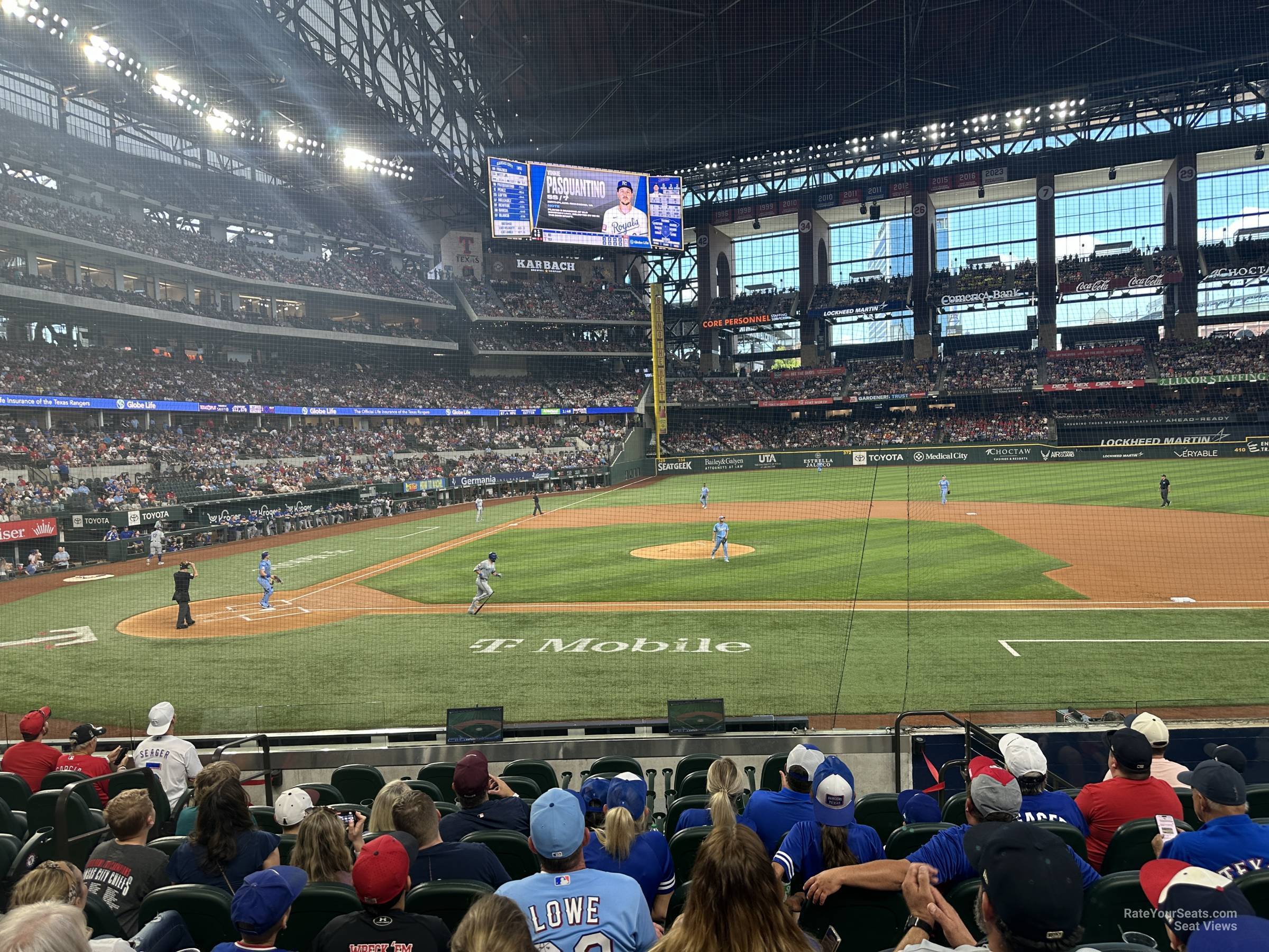 section 18, row 7 seat view  for baseball - globe life field