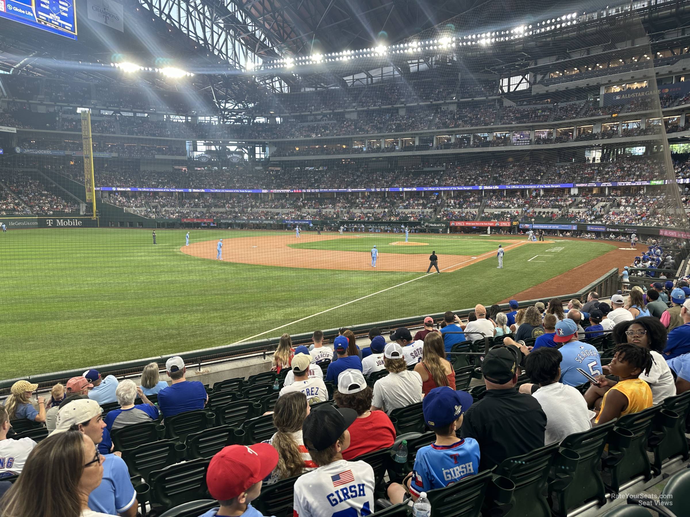 section 2, row 7 seat view  - globe life field