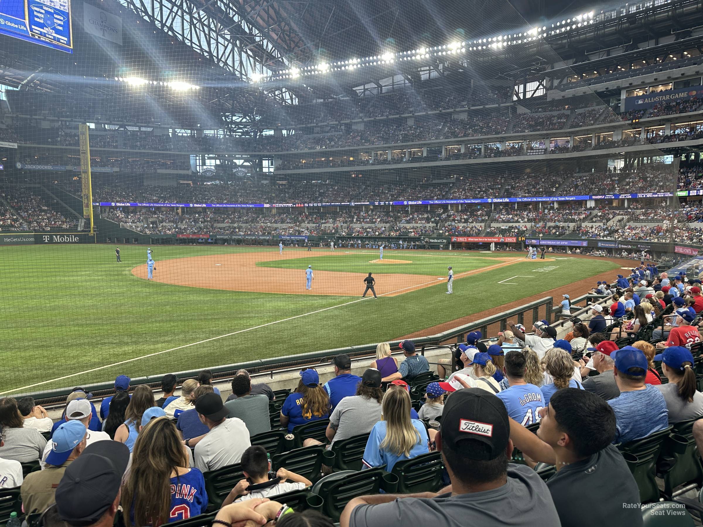 section 3, row 8 seat view  - globe life field