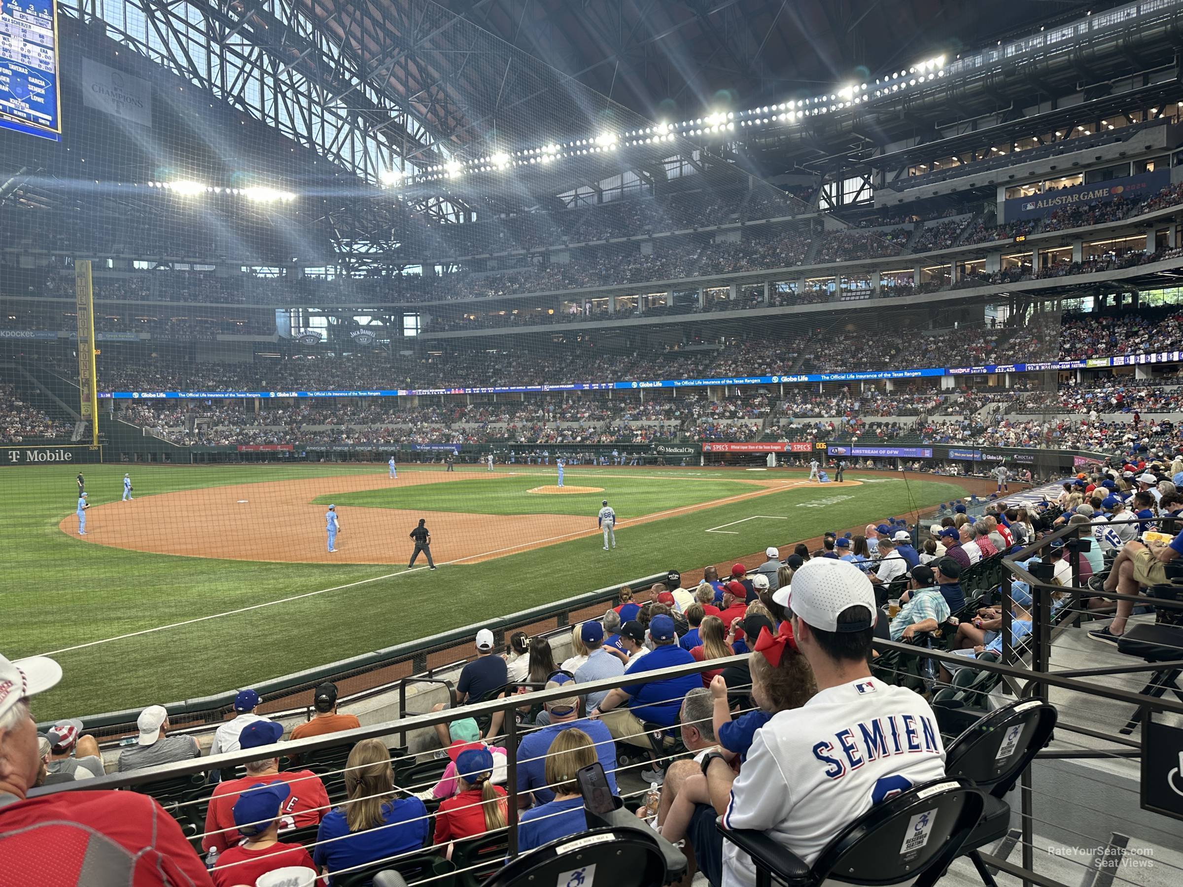 section 4, row 7 seat view  for baseball - globe life field