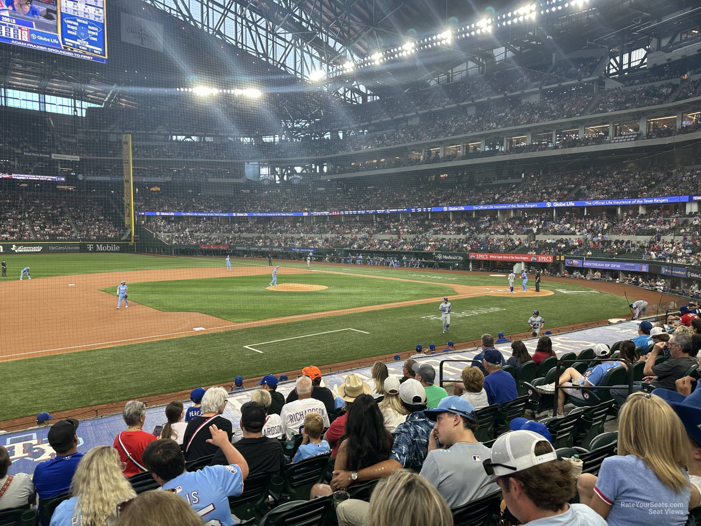 section 7, row 7 seat view  for baseball - globe life field