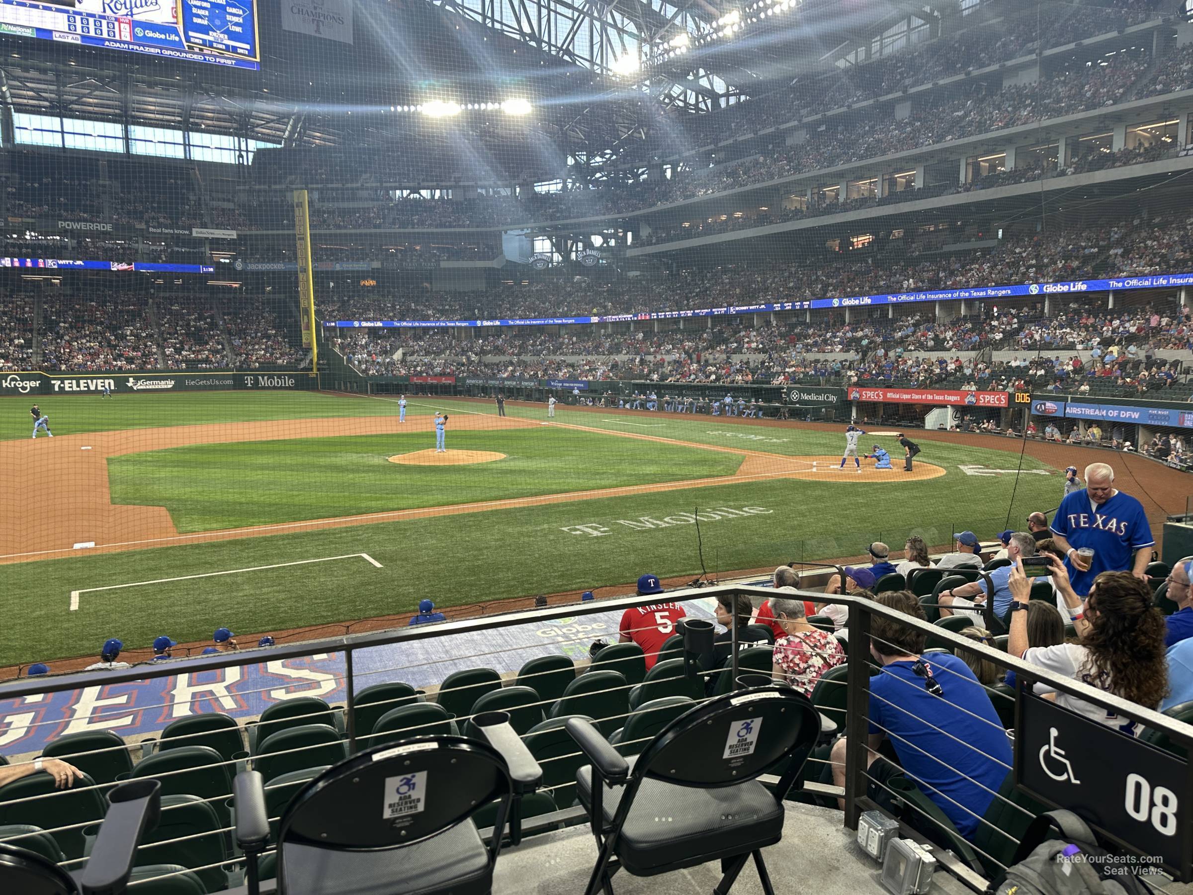 section 8, row 8 seat view  for baseball - globe life field