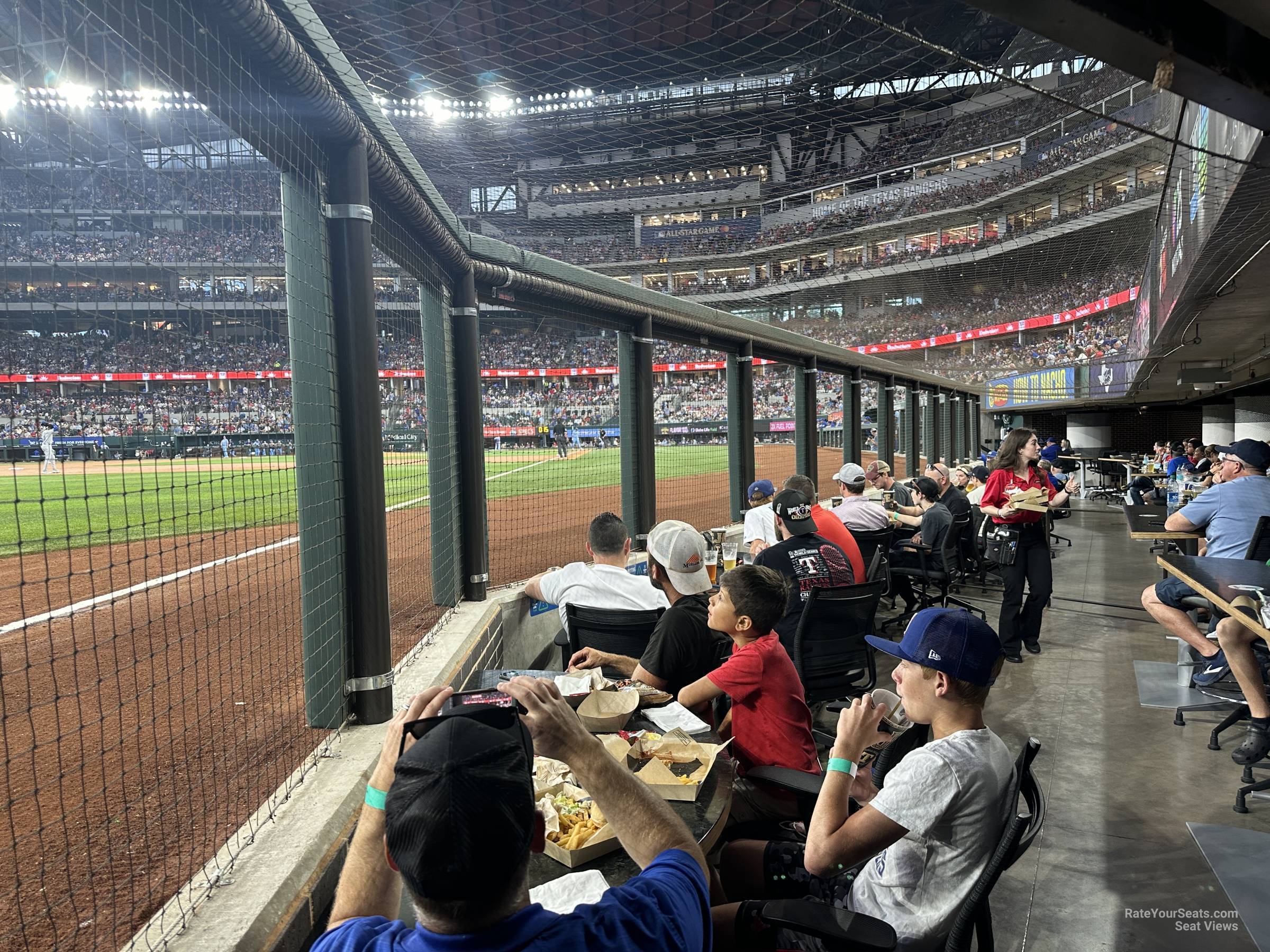 third base lounge table seat view  - globe life field