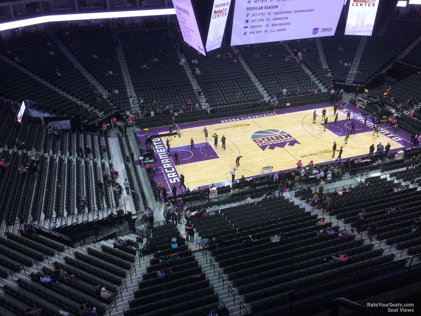 section 206, row a seat view  for basketball - golden 1 center